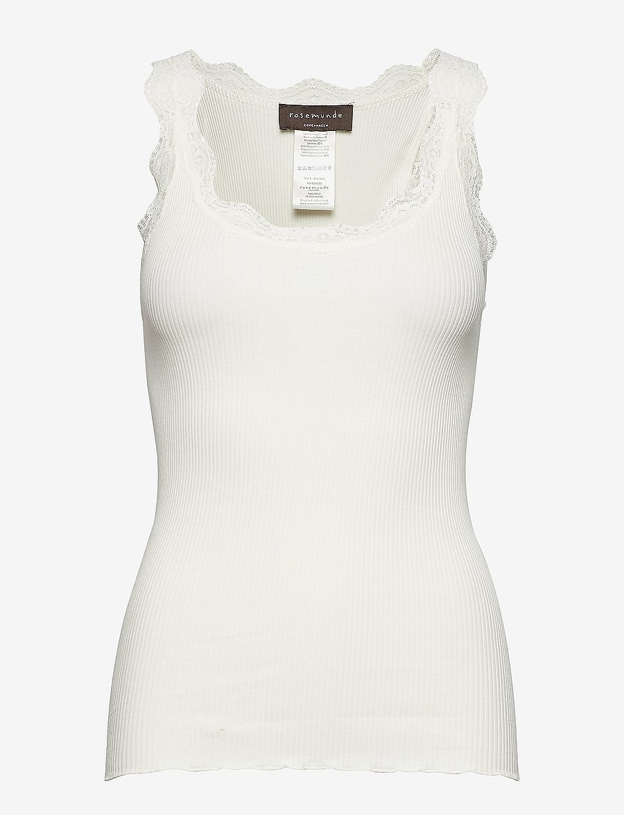 Rosemunde - Organic top w/ lace - new white - 0