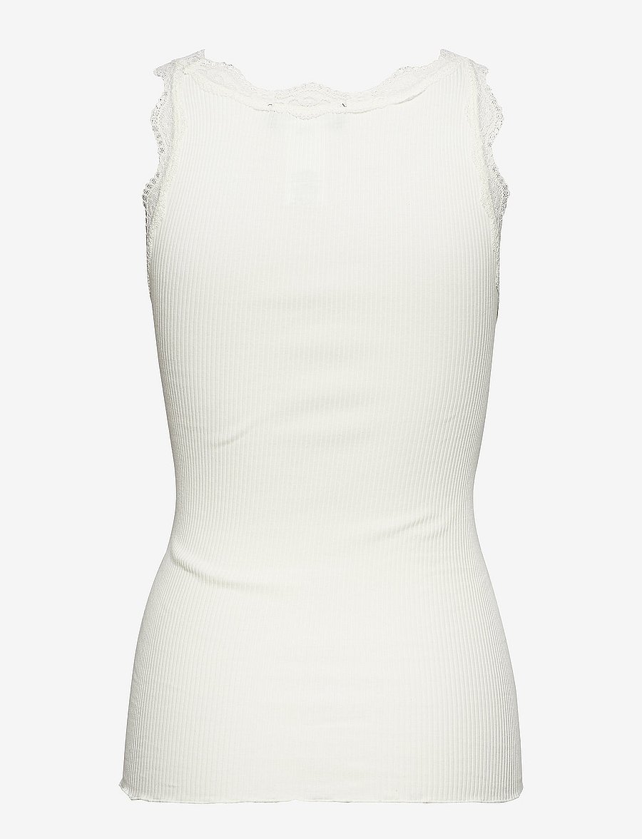 Rosemunde - Organic top w/ lace - new white - 1