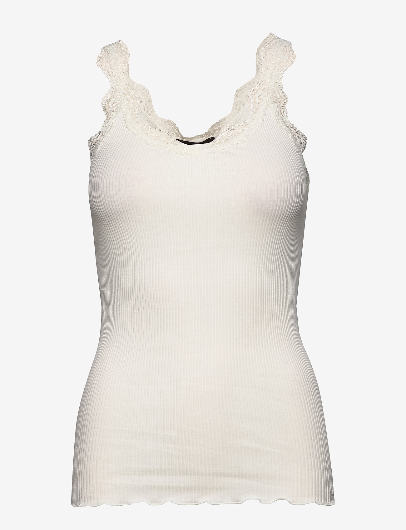 Rosemunde - Organic top w/ lace - ivory - 0