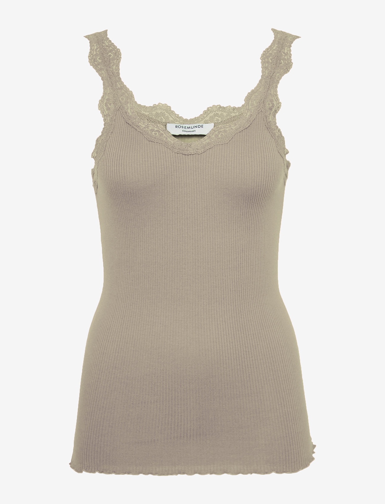 Rosemunde - Organic top w/ lace - tanktops - laurel oak - 0