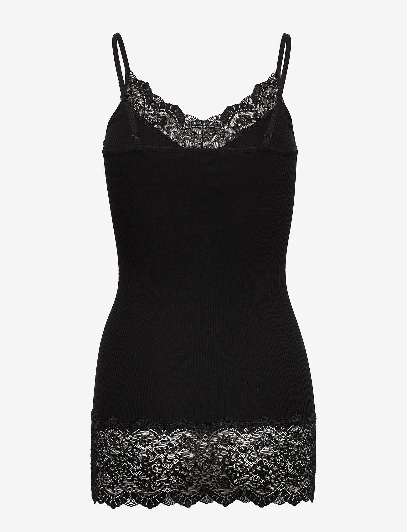 Rosemunde - Organic strap top w/ lace - black - 1