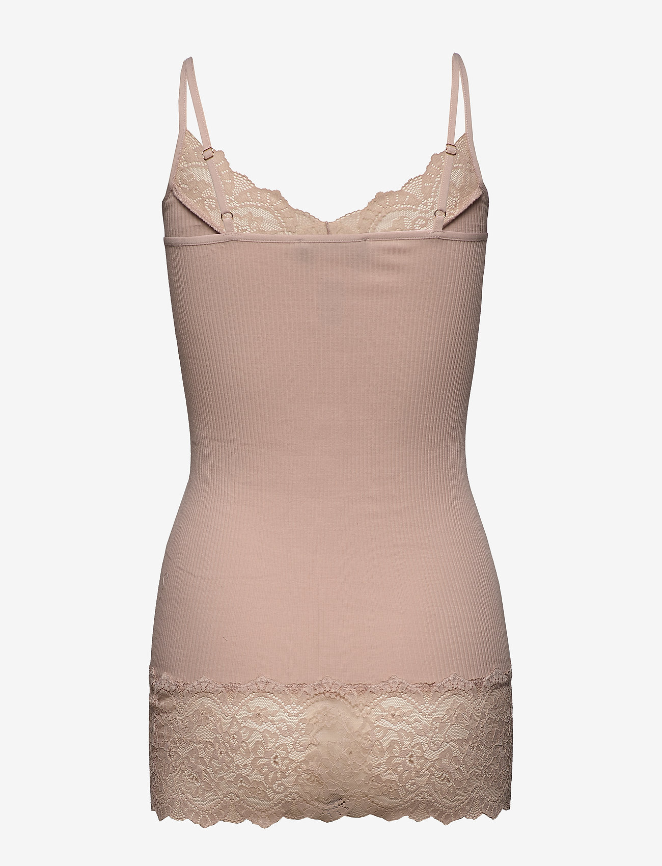 Rosemunde - Organic strap top w/ lace - vintage powder - 1
