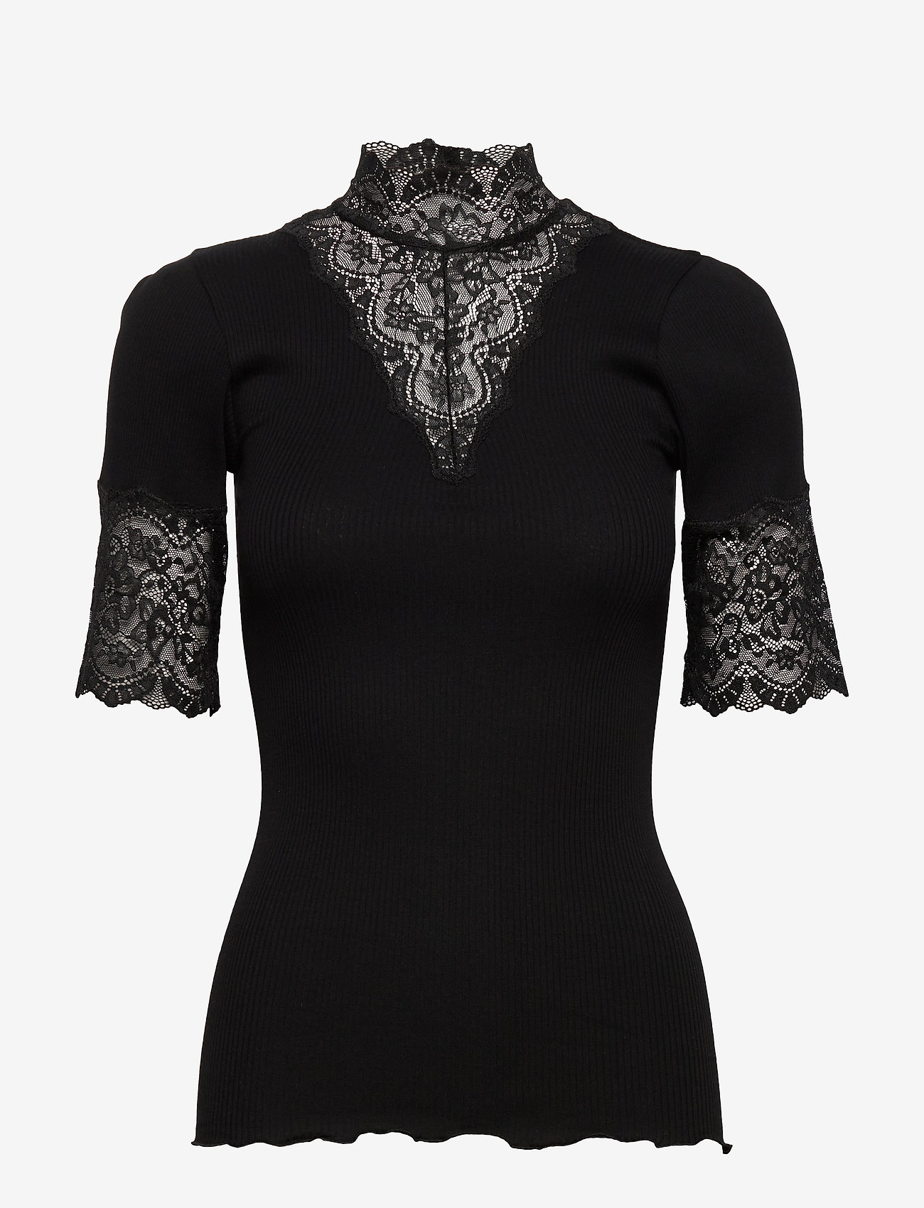 Rosemunde - Organic t-shirt turtleneck regular - black - 0