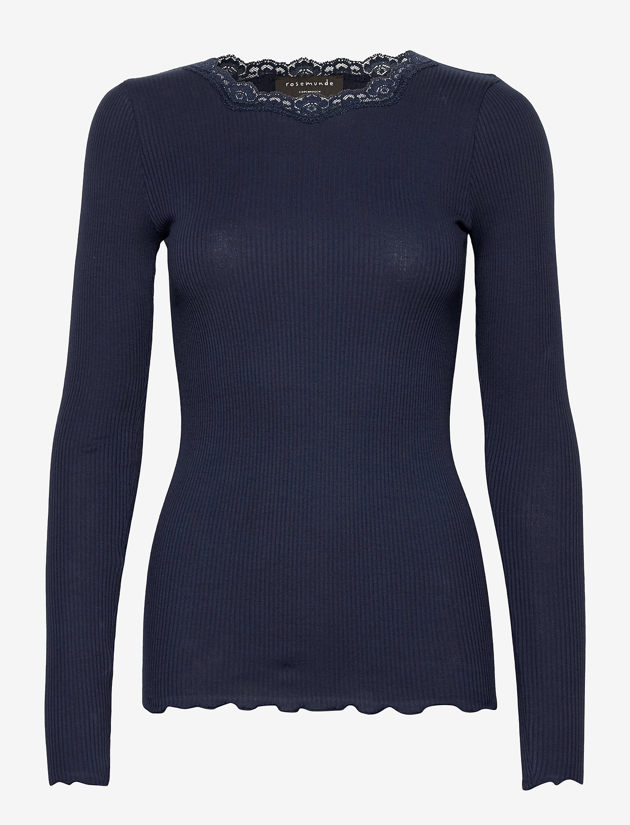 Rosemunde - Organic t-shirt w/ lace - navy - 0