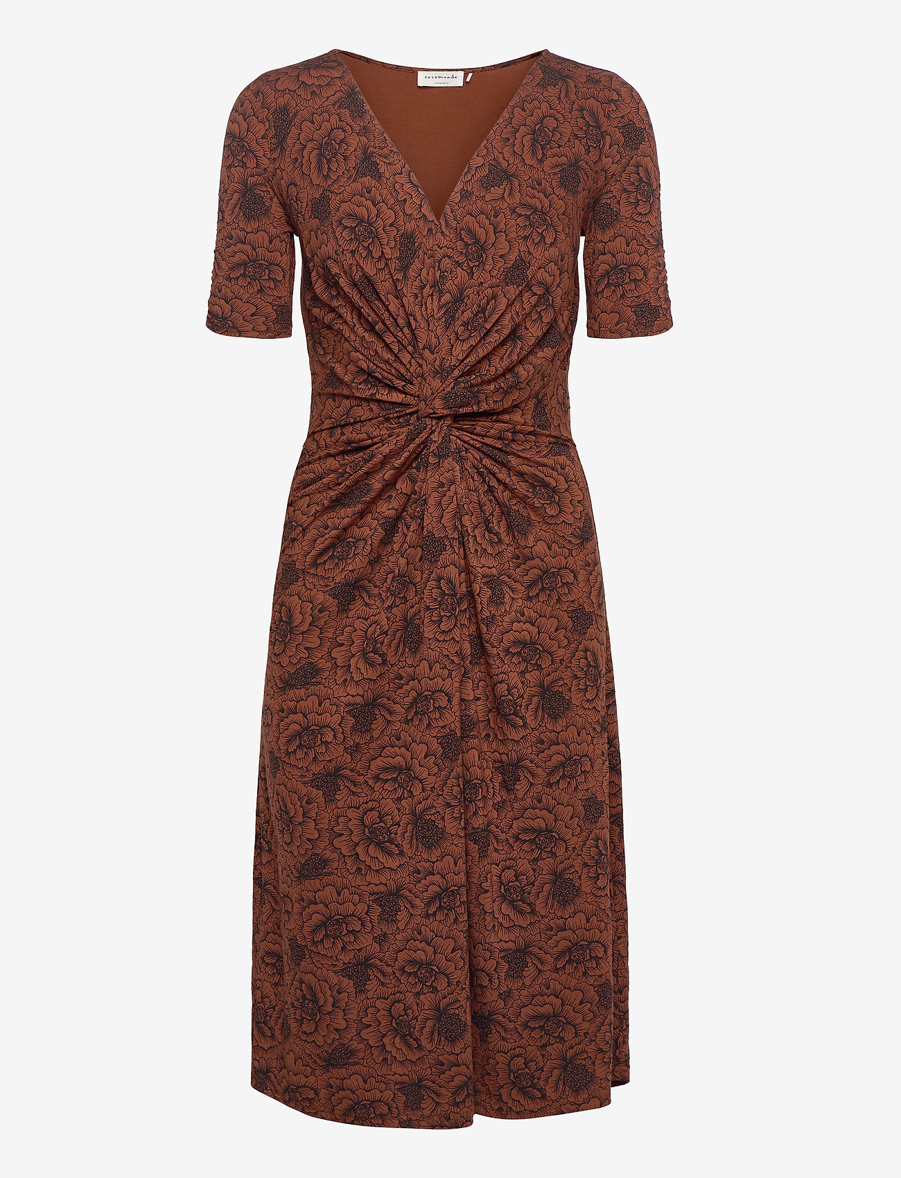 Rosemunde - Dress - amber brown rose print - 0