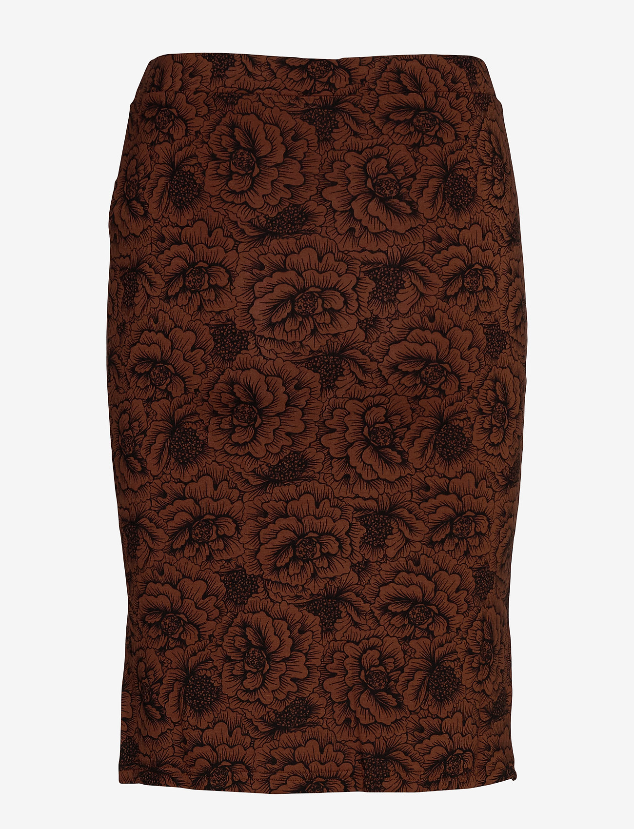 Rosemunde - Skirt - amber brown rose print - 1