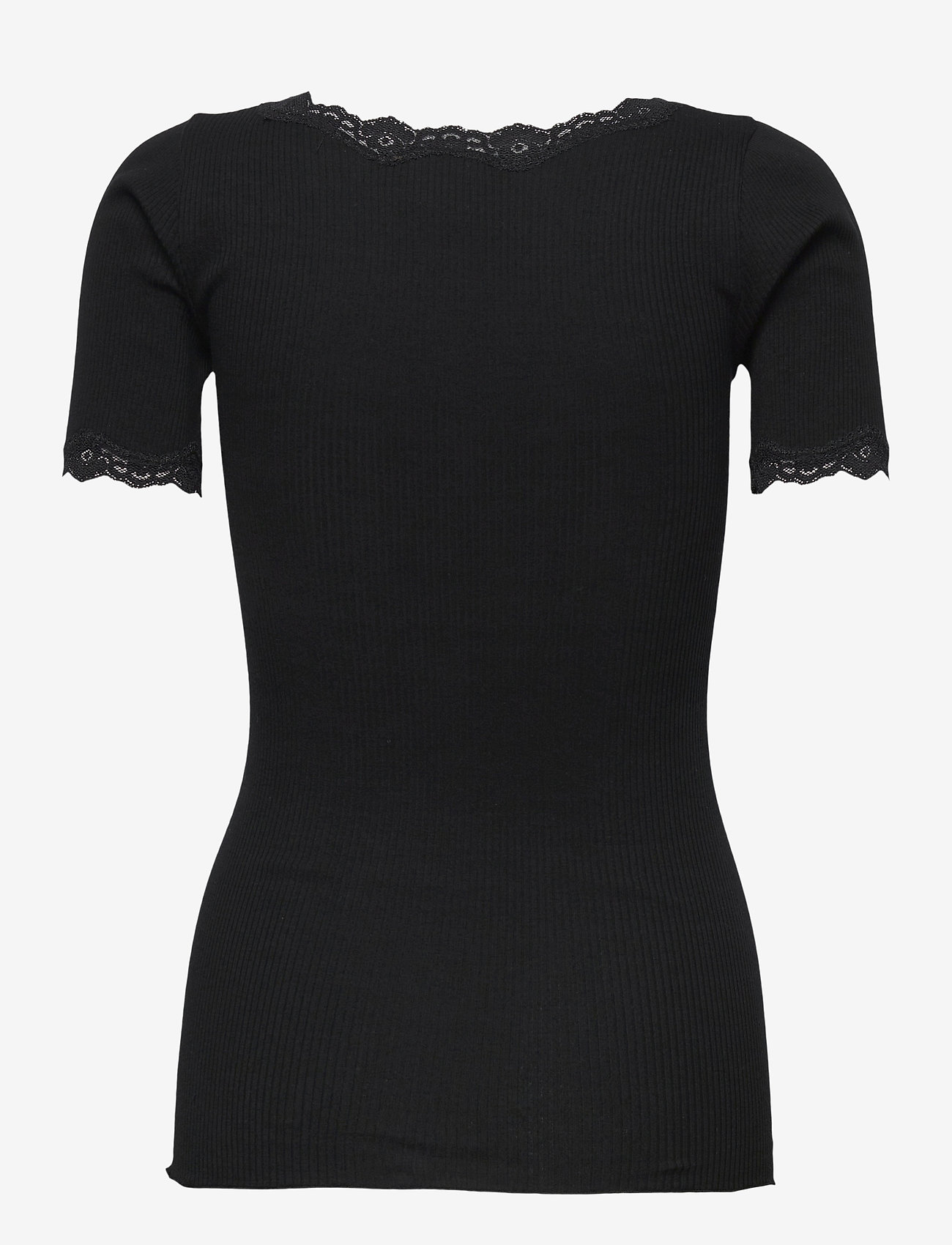 Rosemunde - Organic t-shirt regular ss w/ rev,v - black - 1