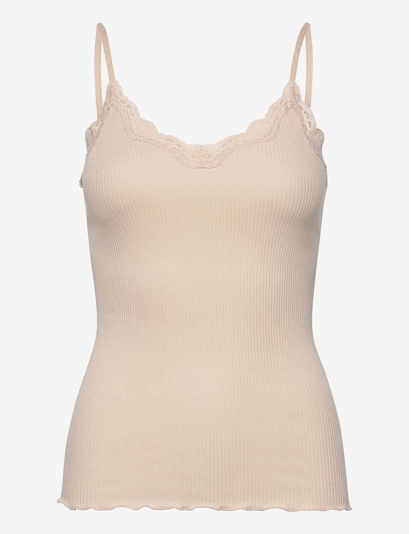 Rosemunde - Organic strap top w/lace - laveste priser - cacao - 0