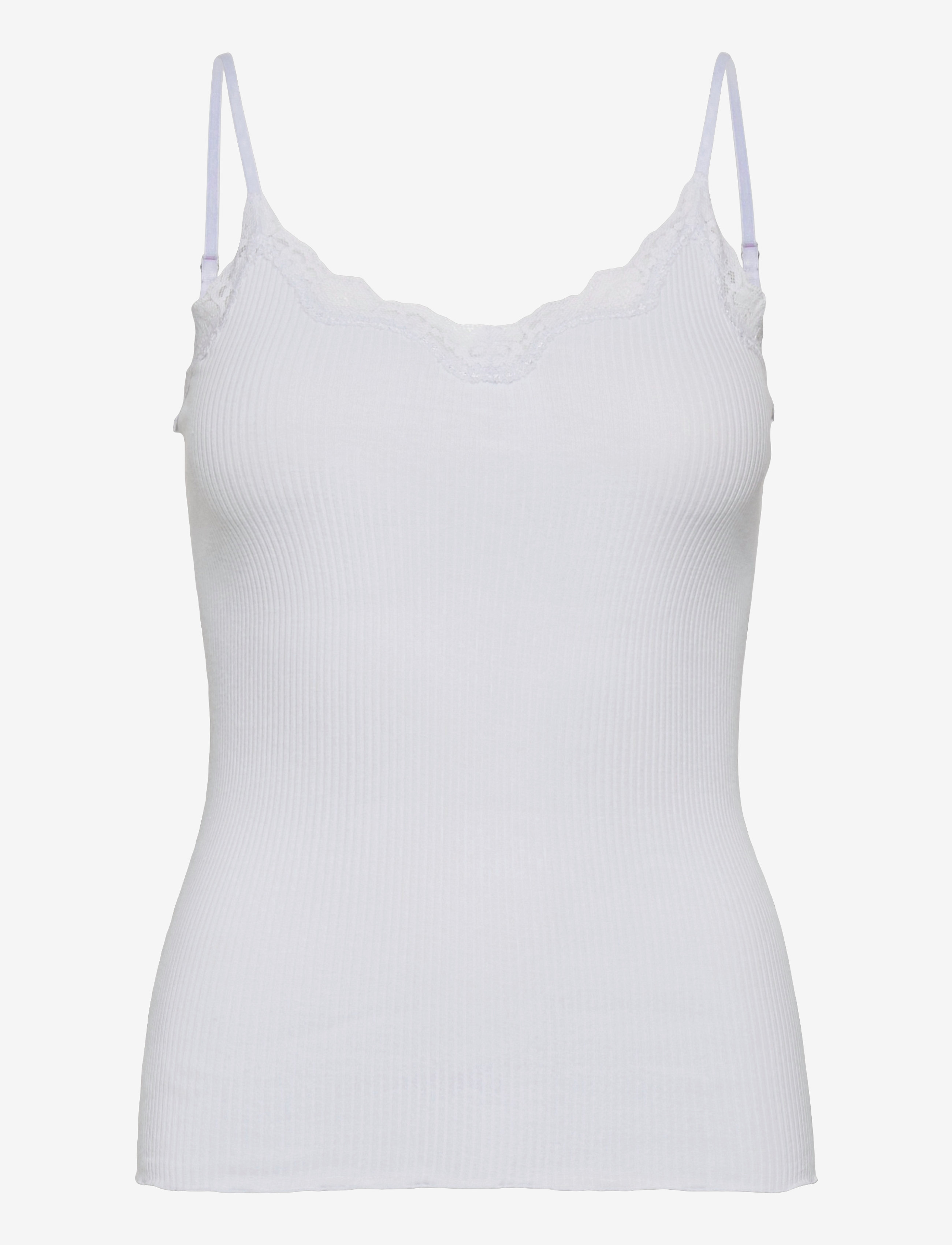 Organic strap top w/lace - HEATHER SKY