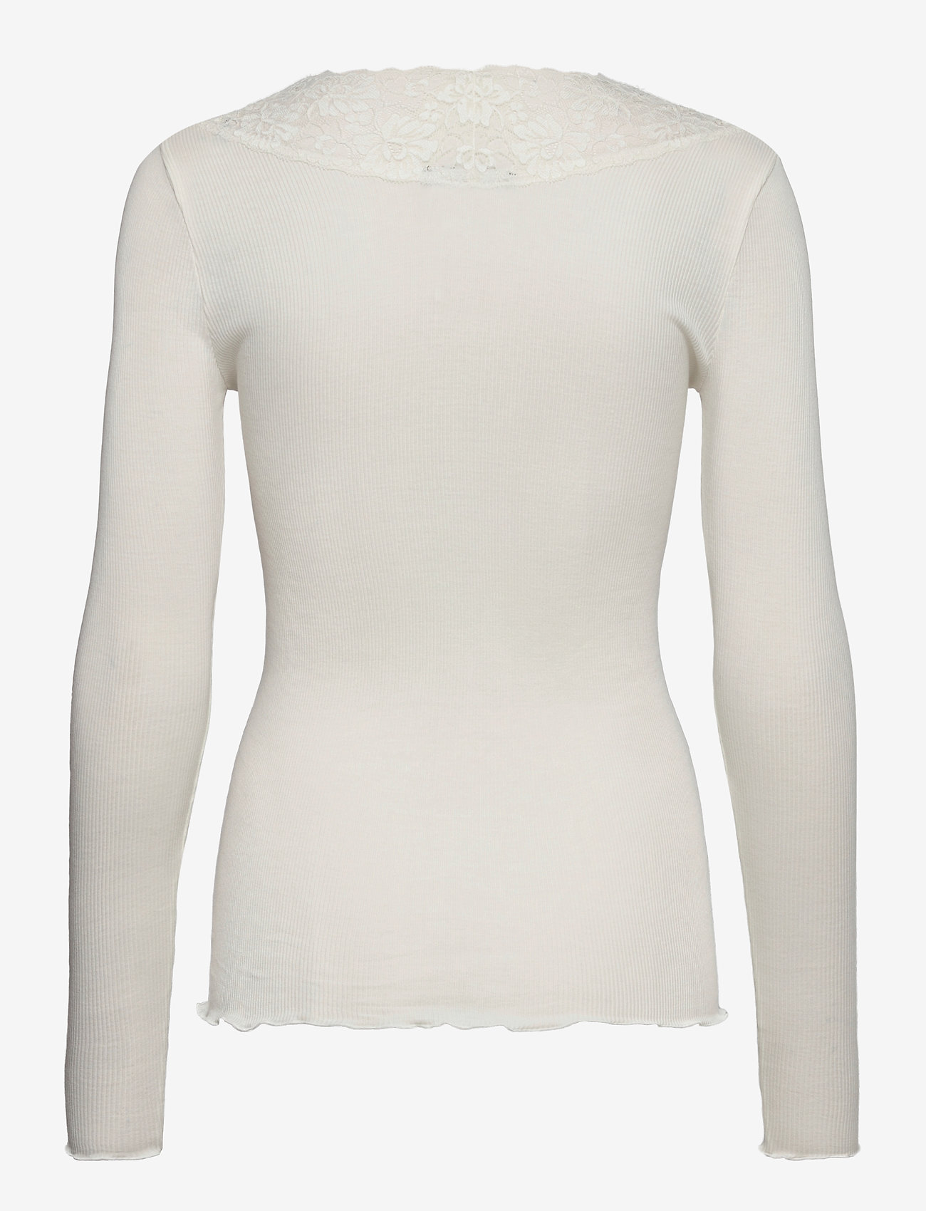 Rosemunde - Organic t-shirt w/ lace - ivory - 1