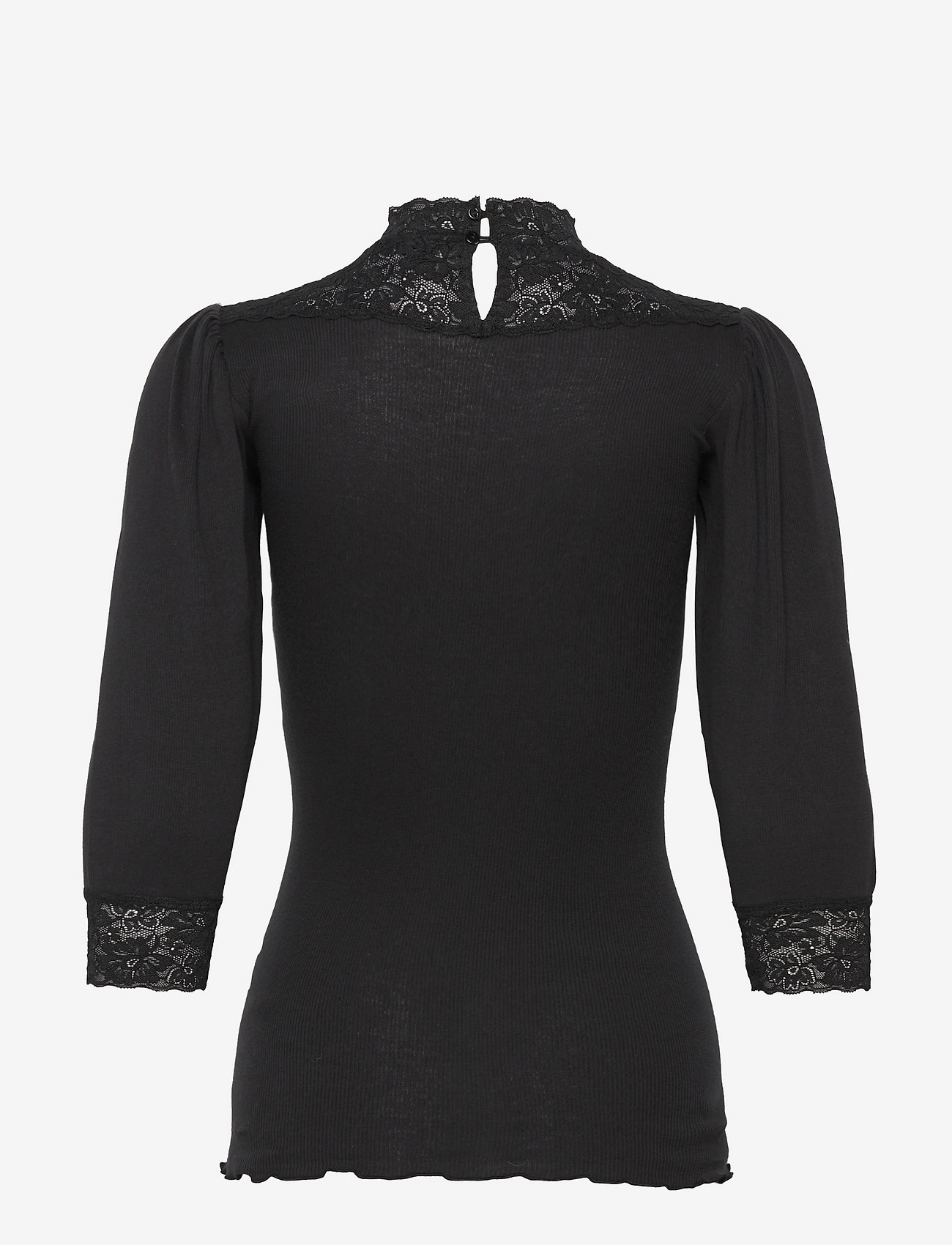 Rosemunde - Organic t-shirt w/ lace - black - 1