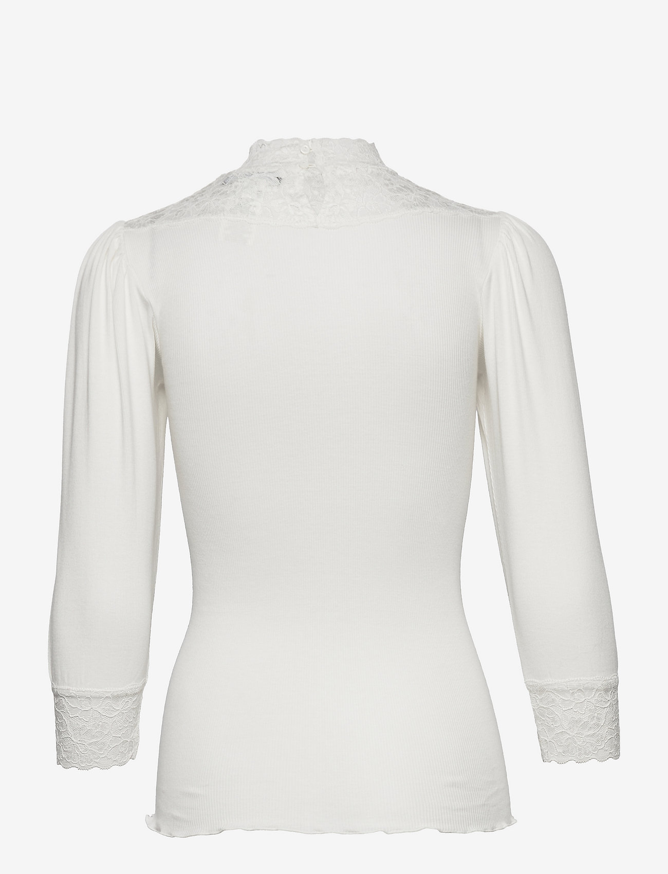 Rosemunde - Organic t-shirt w/ lace - ivory - 1