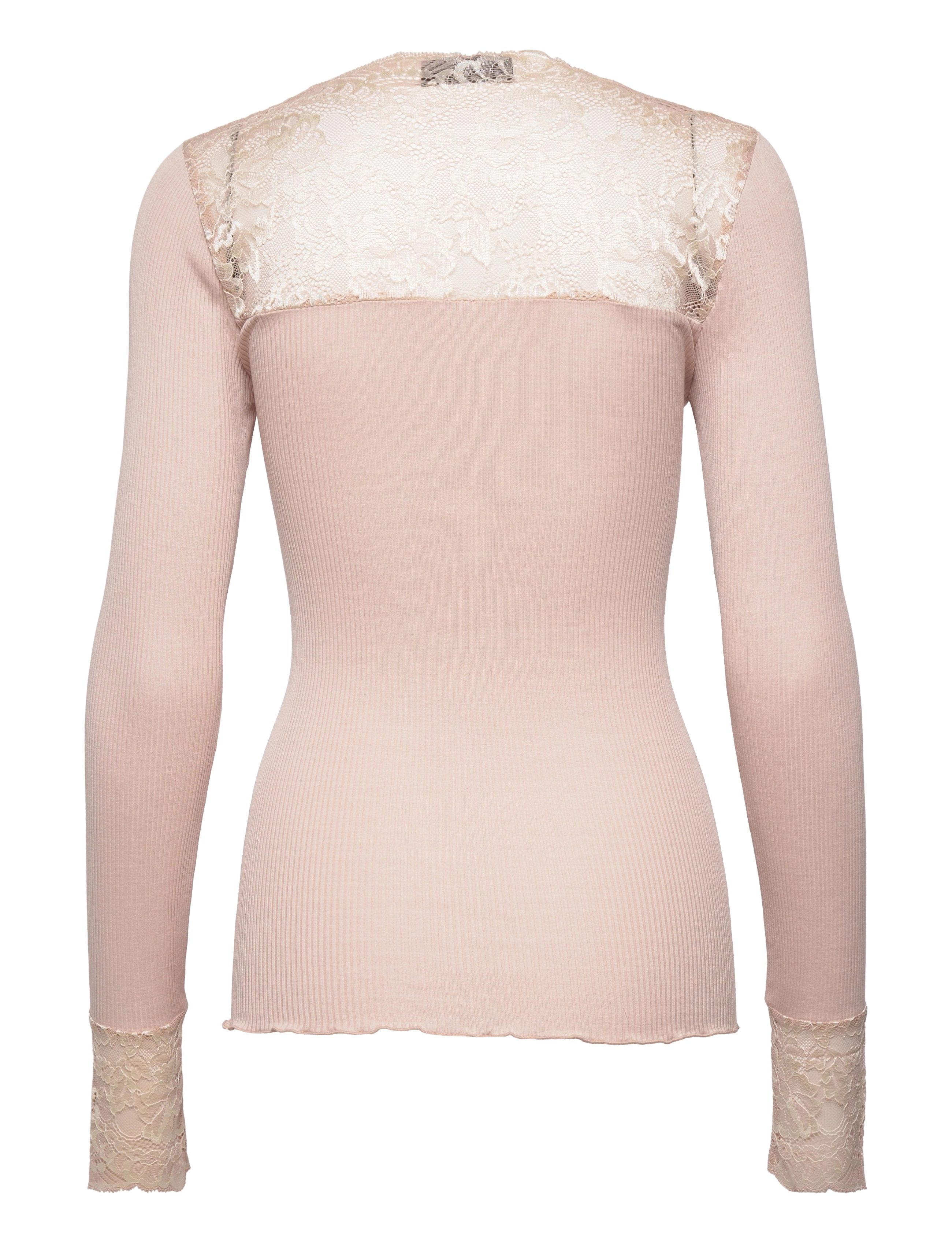 Rosemunde - Silk t-shirt ls w/lace - vintage powder w/ powder peach - 1