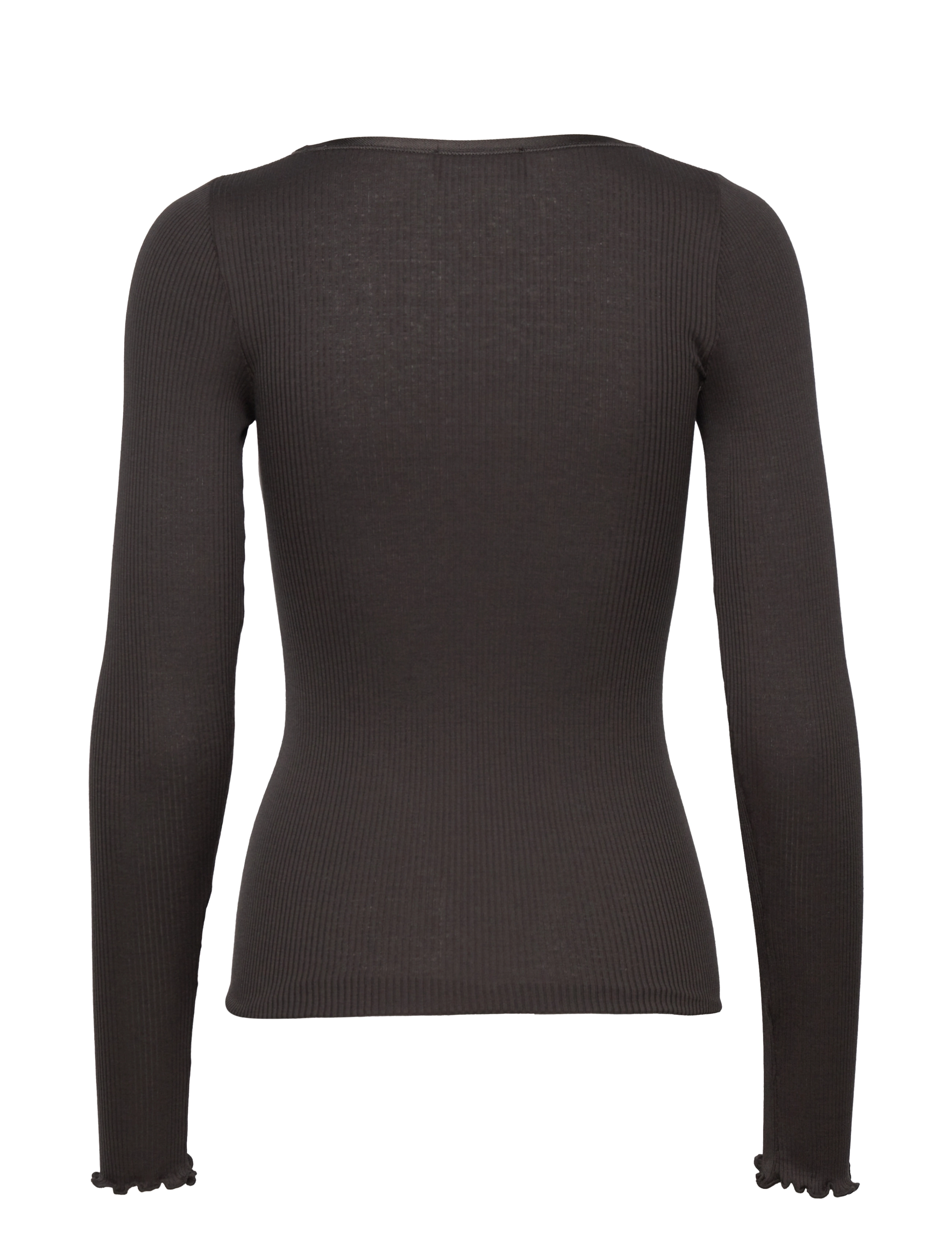 Rosemunde - Silk t-shirt ls w/ elastic band - raven - 1