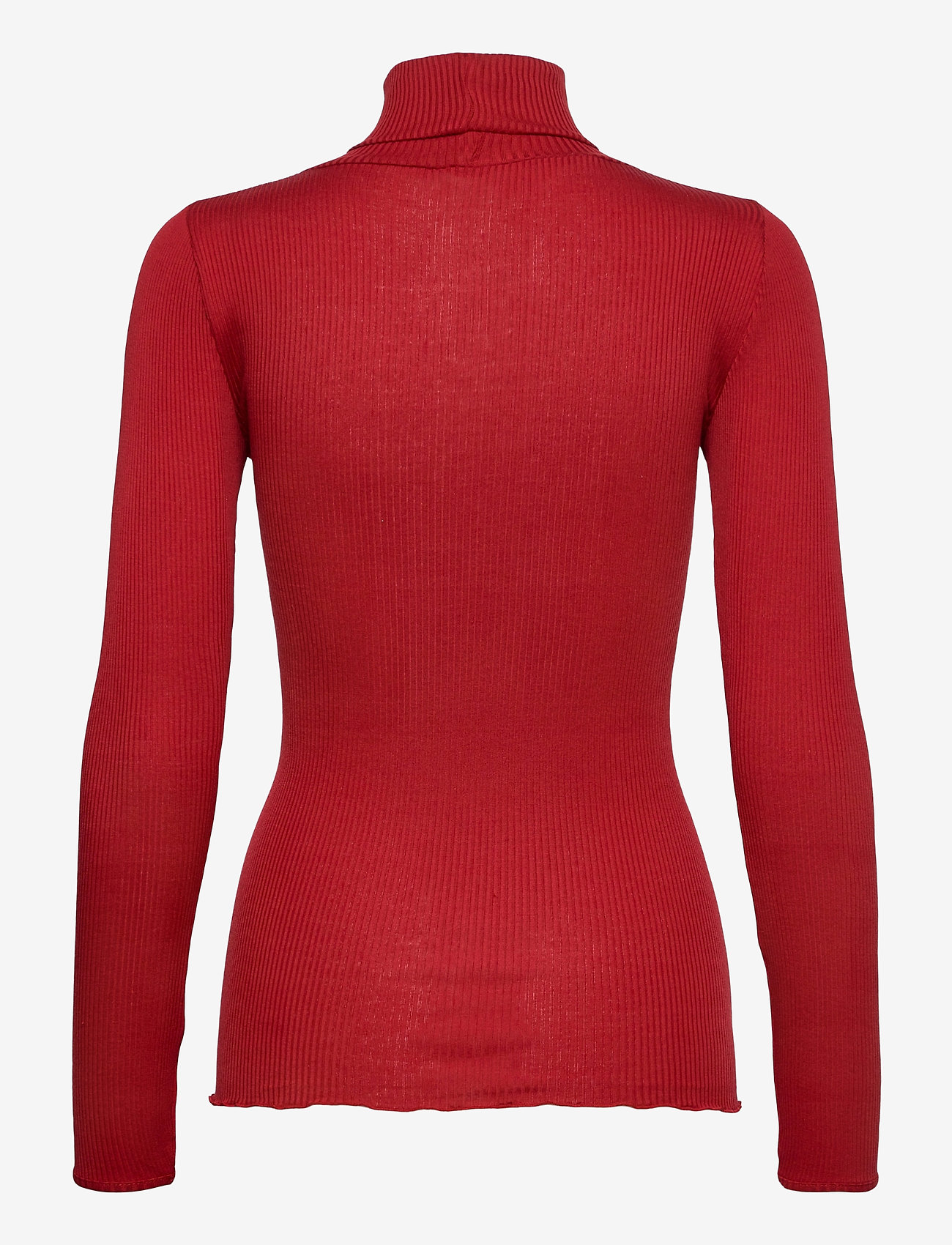 Rosemunde - Silk t-shirt w/ roller neck - cranberry - 1