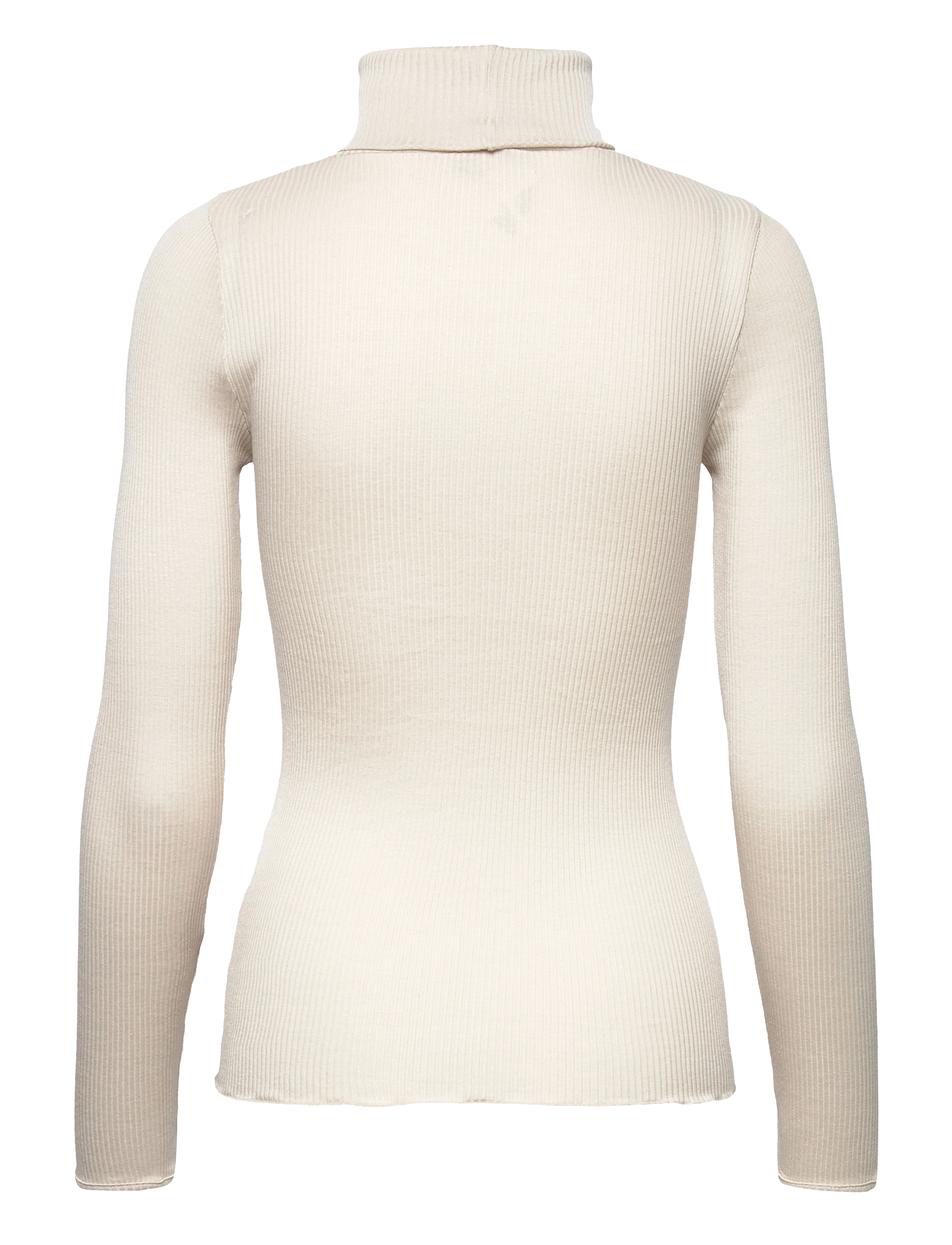 Rosemunde - Silk t-shirt w/ roller neck - moonstone - 1