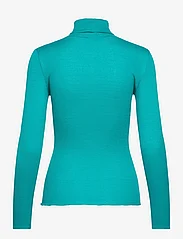 Rosemunde - Silk t-shirt regular ls roller neck - kõrge kaelusega džemprid - true amazonite - 1