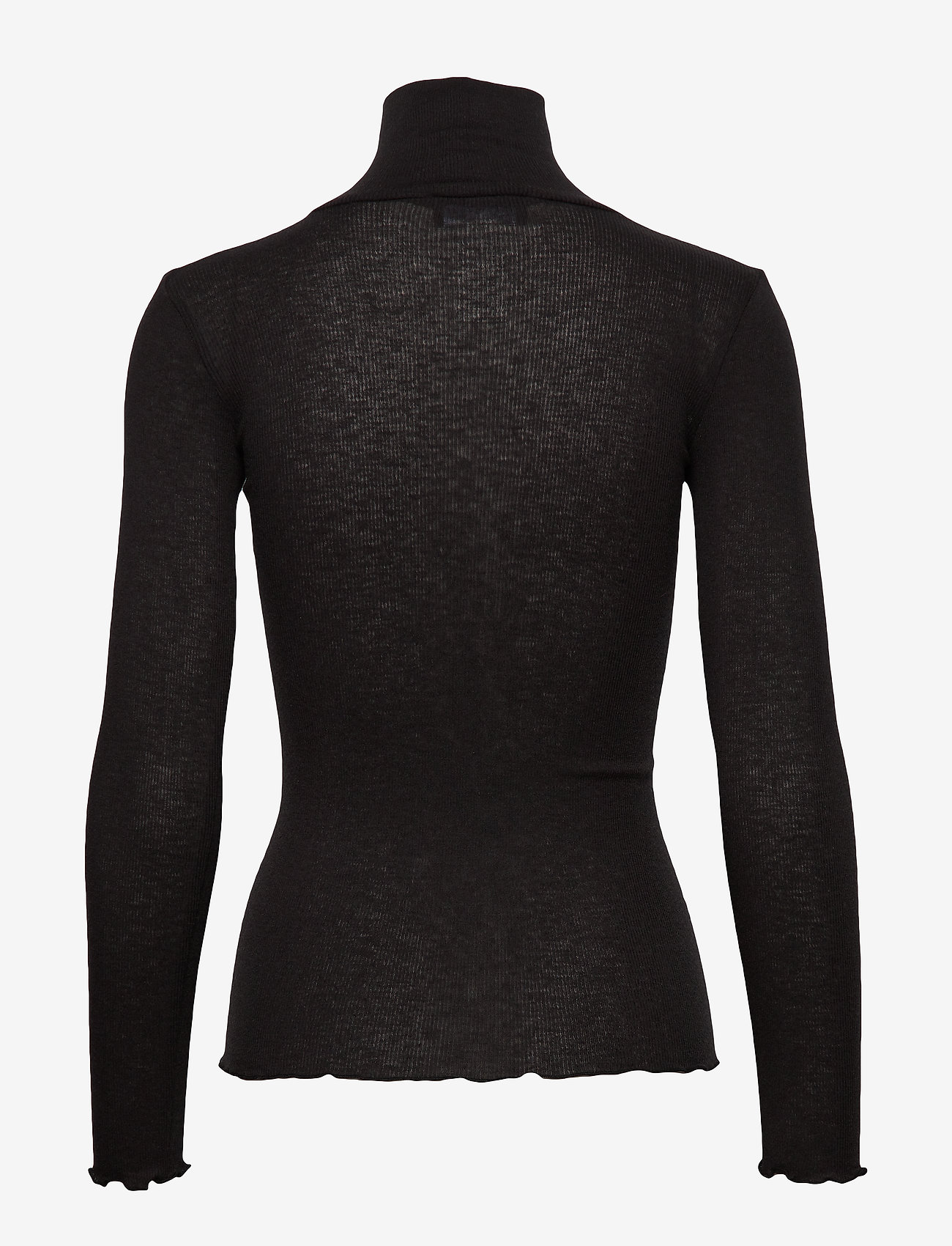 Rosemunde - RWBurlington Wool LS T-neck T-shirt - langærmede toppe - black - 1