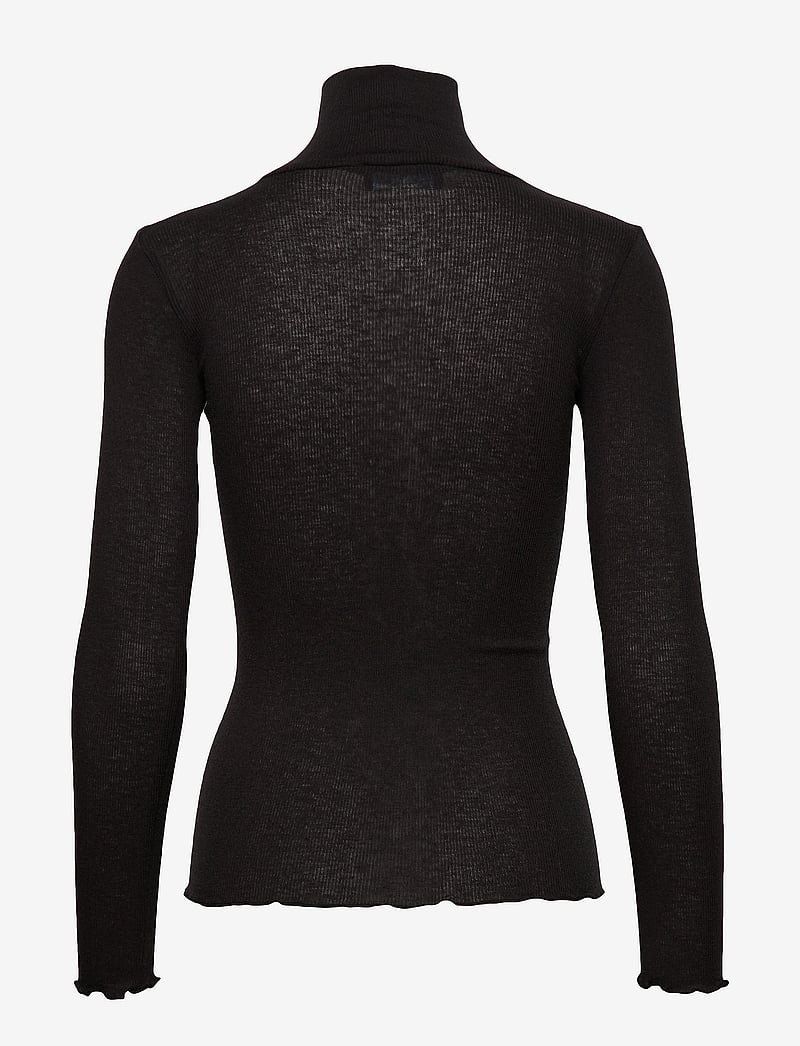 Rosemunde - RWBurlington Wool LS T-neck T-shirt - langærmede toppe - black - 1