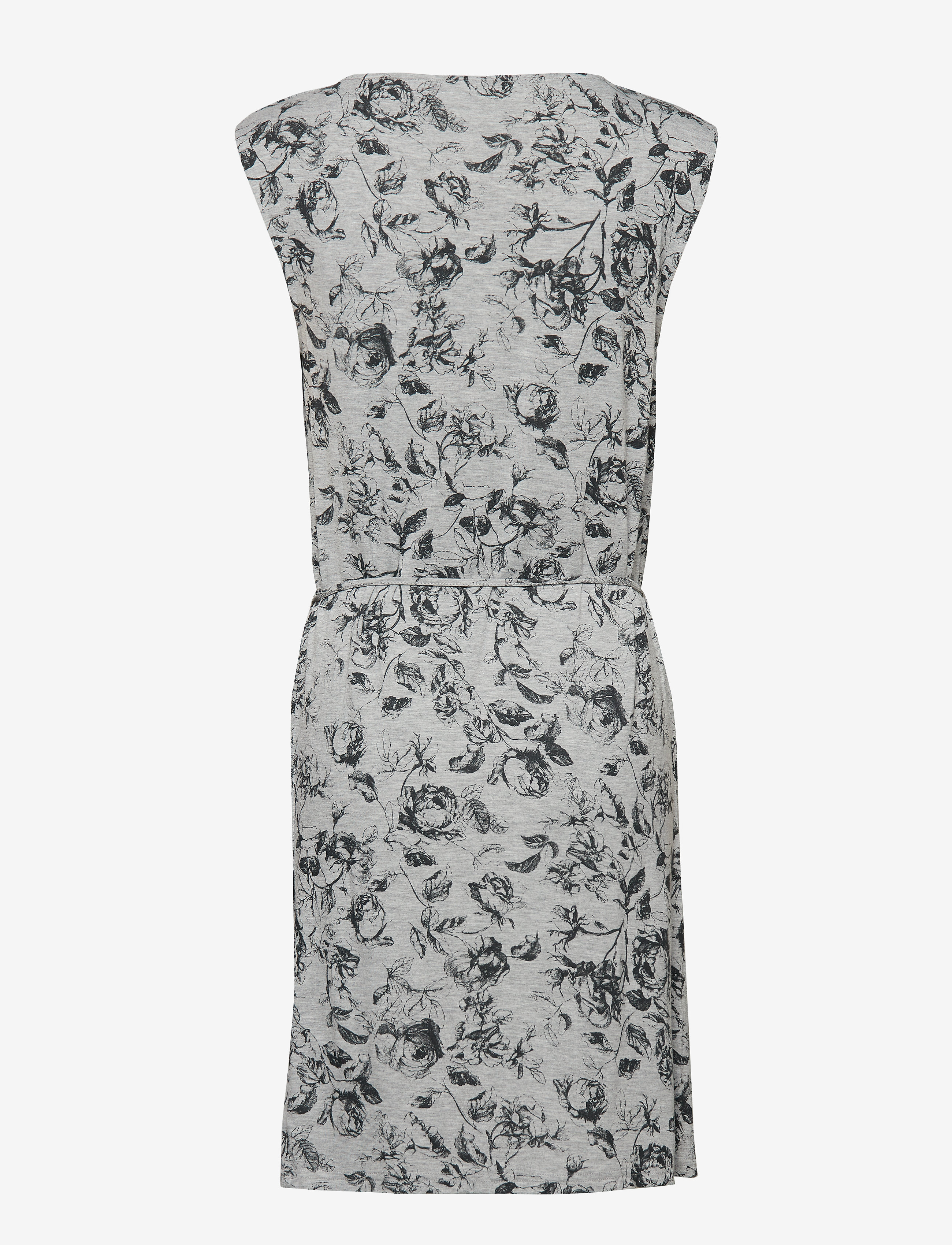 Rosemunde - Dress ss - t-shirtkjoler - grey vintage rose print - 1