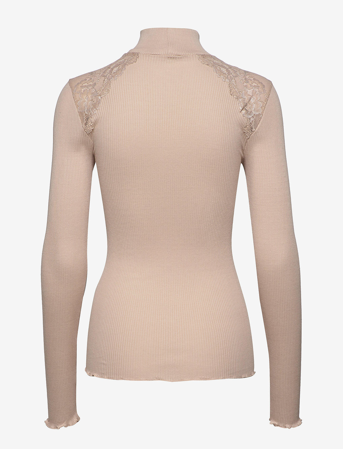 Rosemunde - Silk t-shirt turtleneck regular ls - cacao - 1