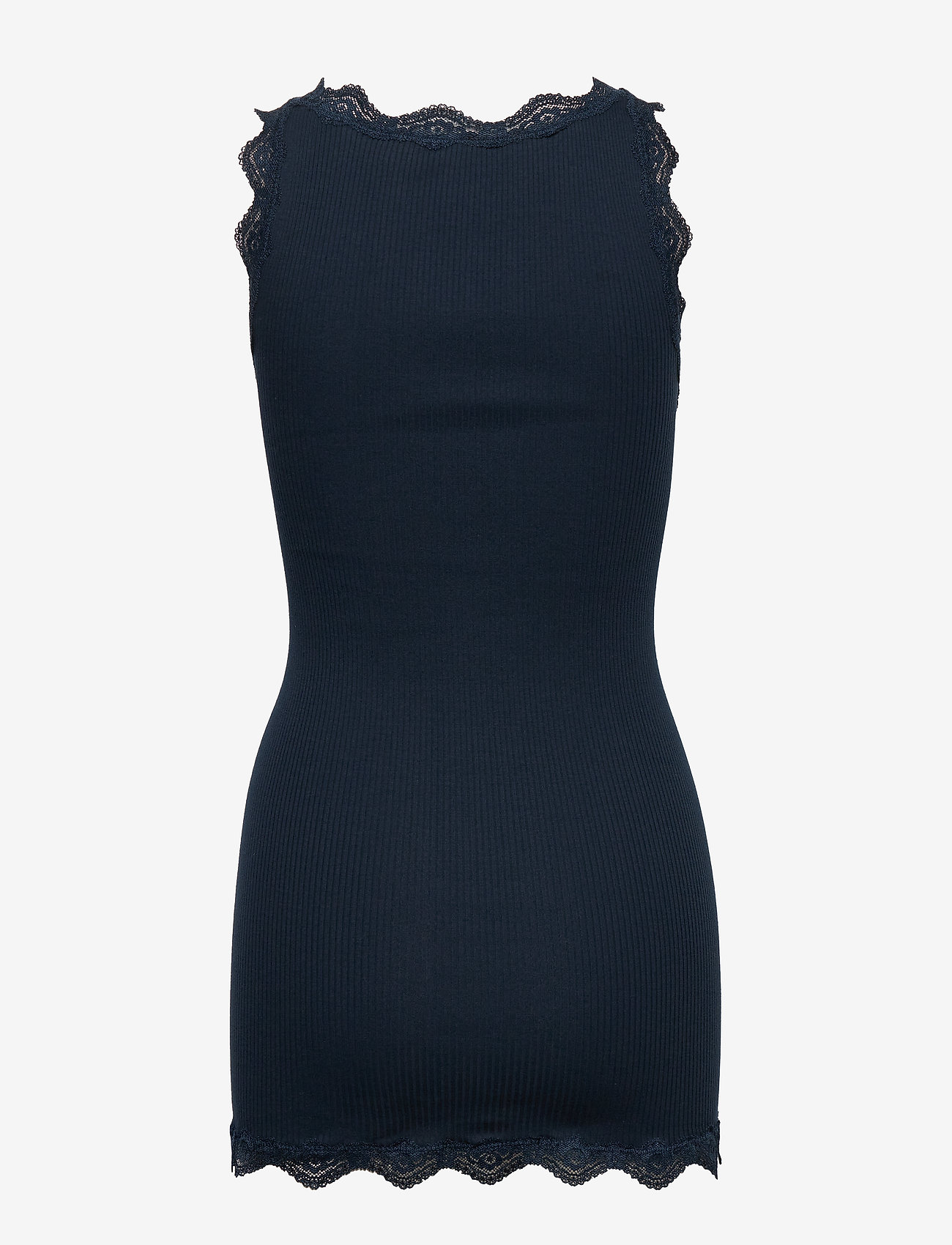 Rosemunde - Top long w/vintage lace - navy - 1