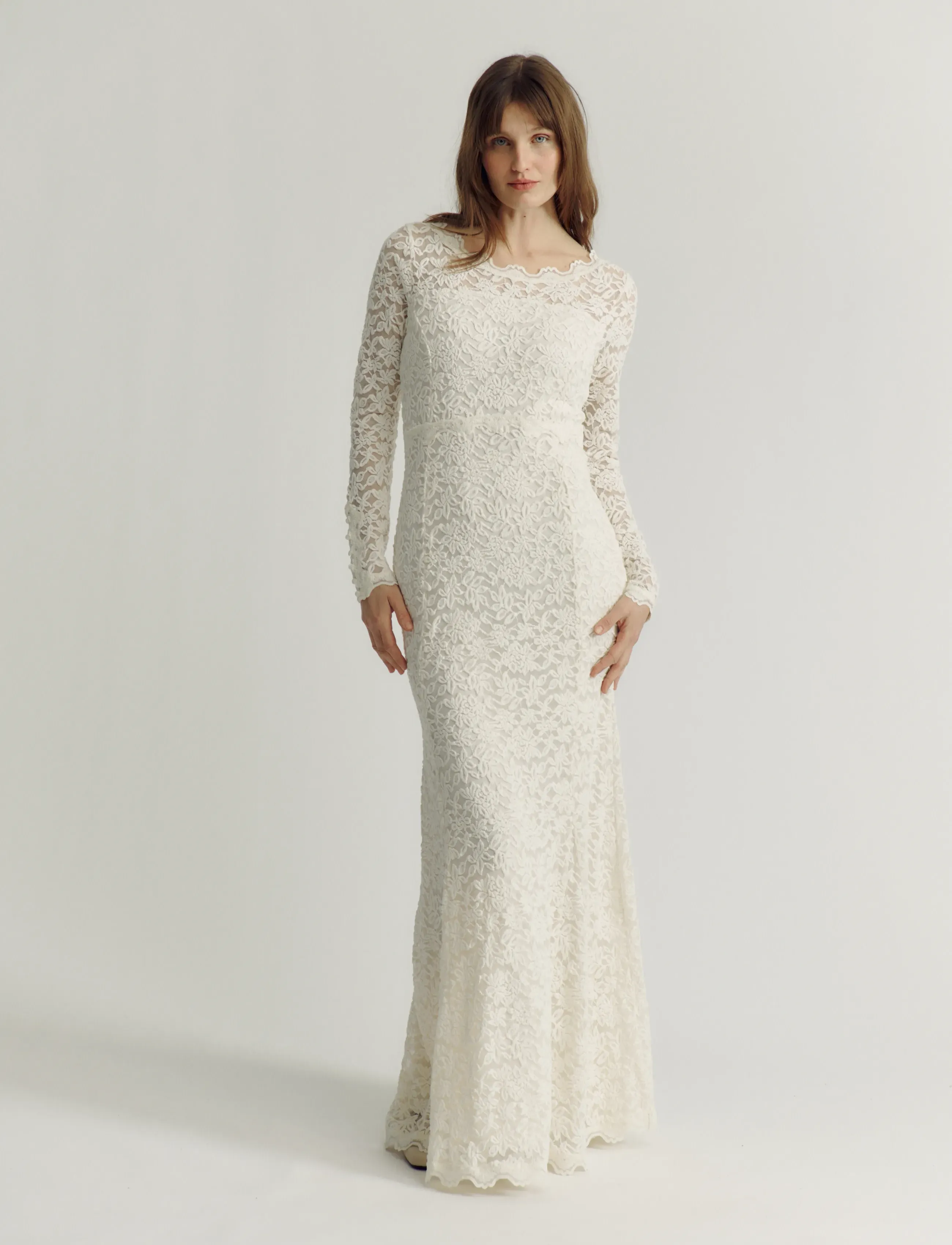 Rosemunde RWDelicia LS Maxi Bridal Dress - Kjoler - IVORY / cream