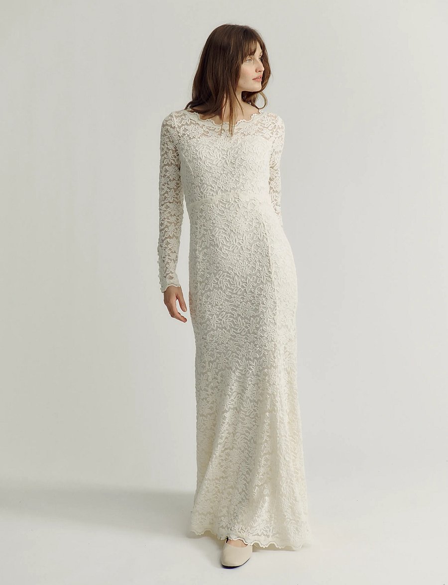 Rosemunde - RWDelicia LS Maxi Bridal Dress - brautkleider - ivory - 3