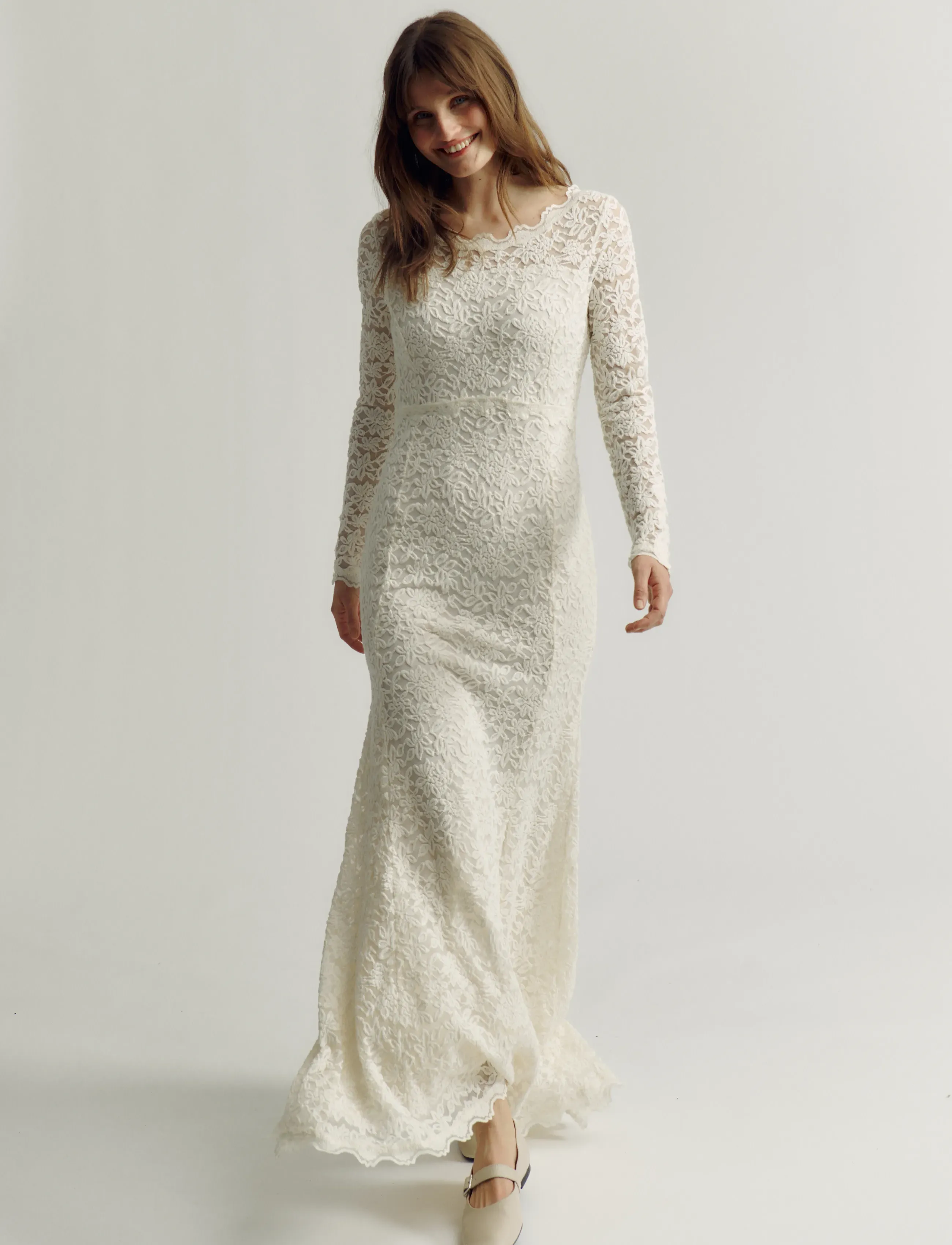 Rosemunde - RWDelicia LS Maxi Bridal Dress - brautkleider - ivory - 4