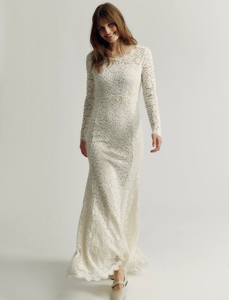 Rosemunde - RWDelicia LS Maxi Bridal Dress - brautkleider - ivory - 4