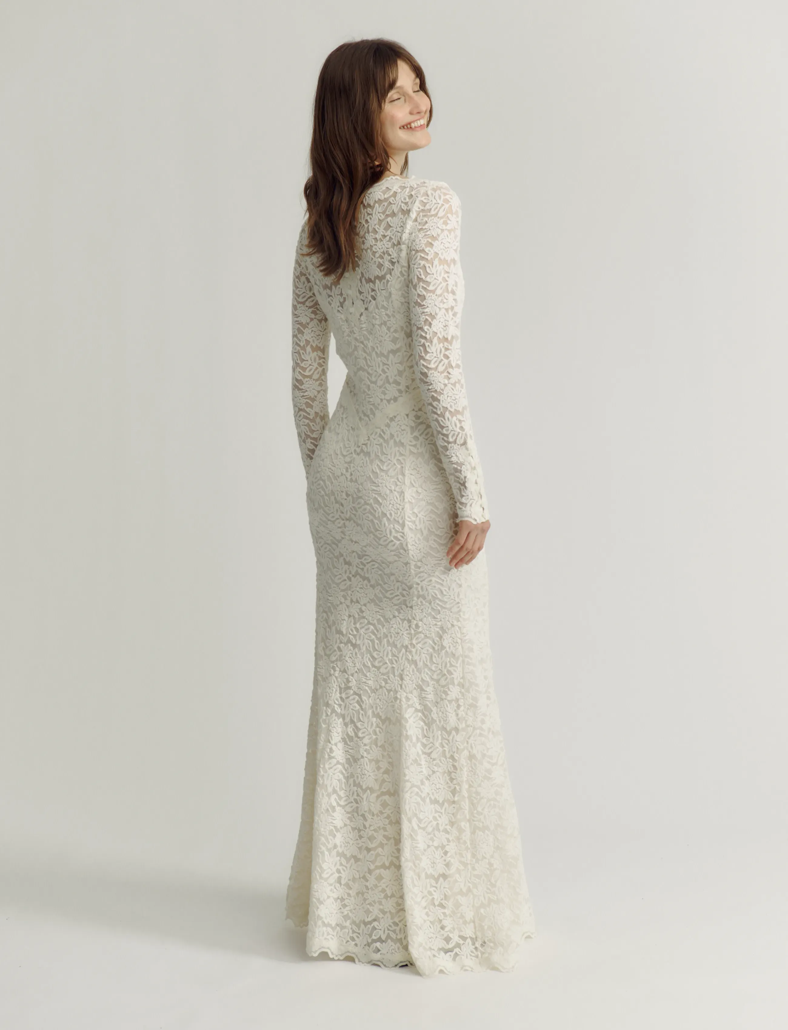 Rosemunde - RWDelicia LS Maxi Bridal Dress - brautkleider - ivory - 5
