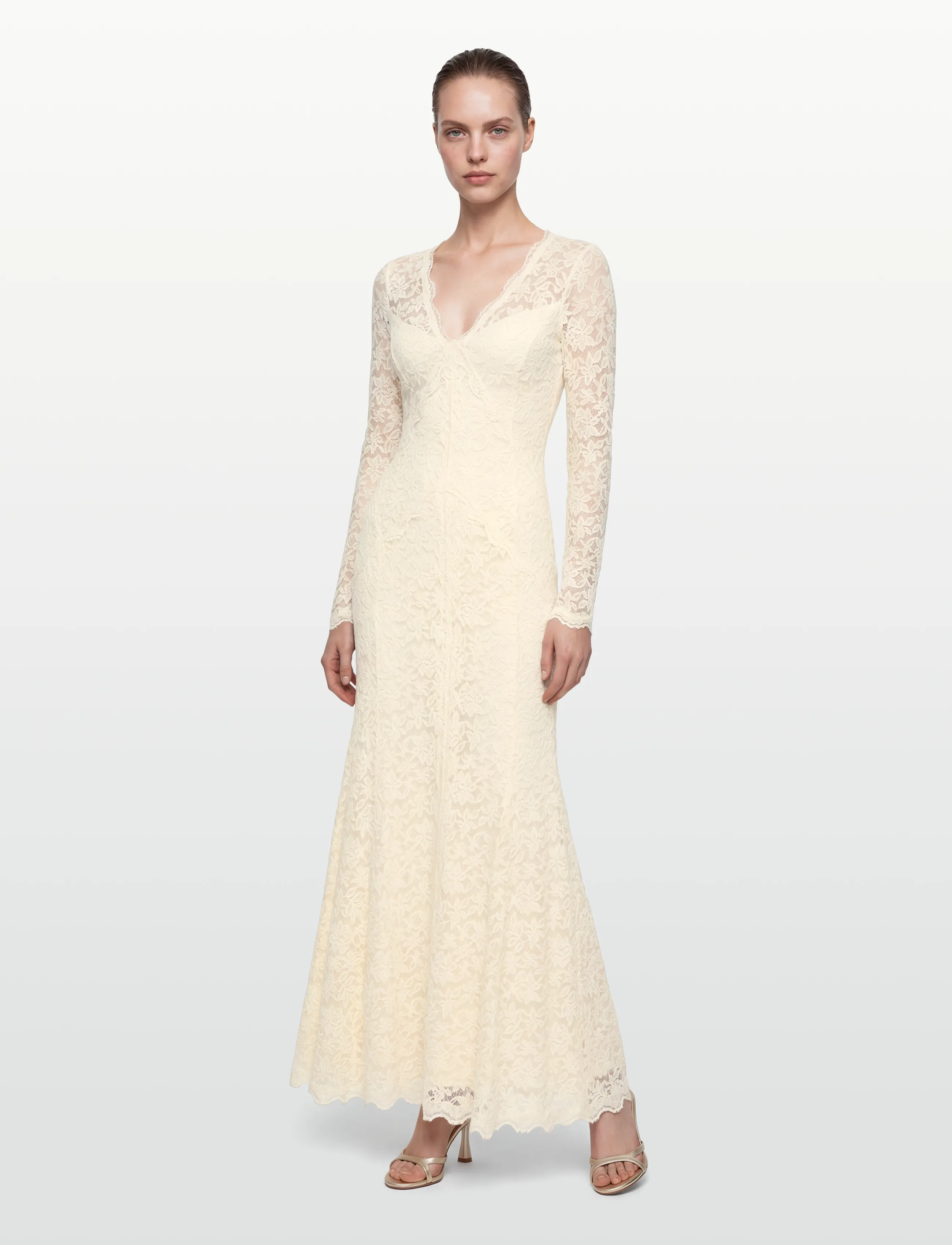 Rosemunde RWDelicia Long Dress - Pitskleidid - IVORY / cream
