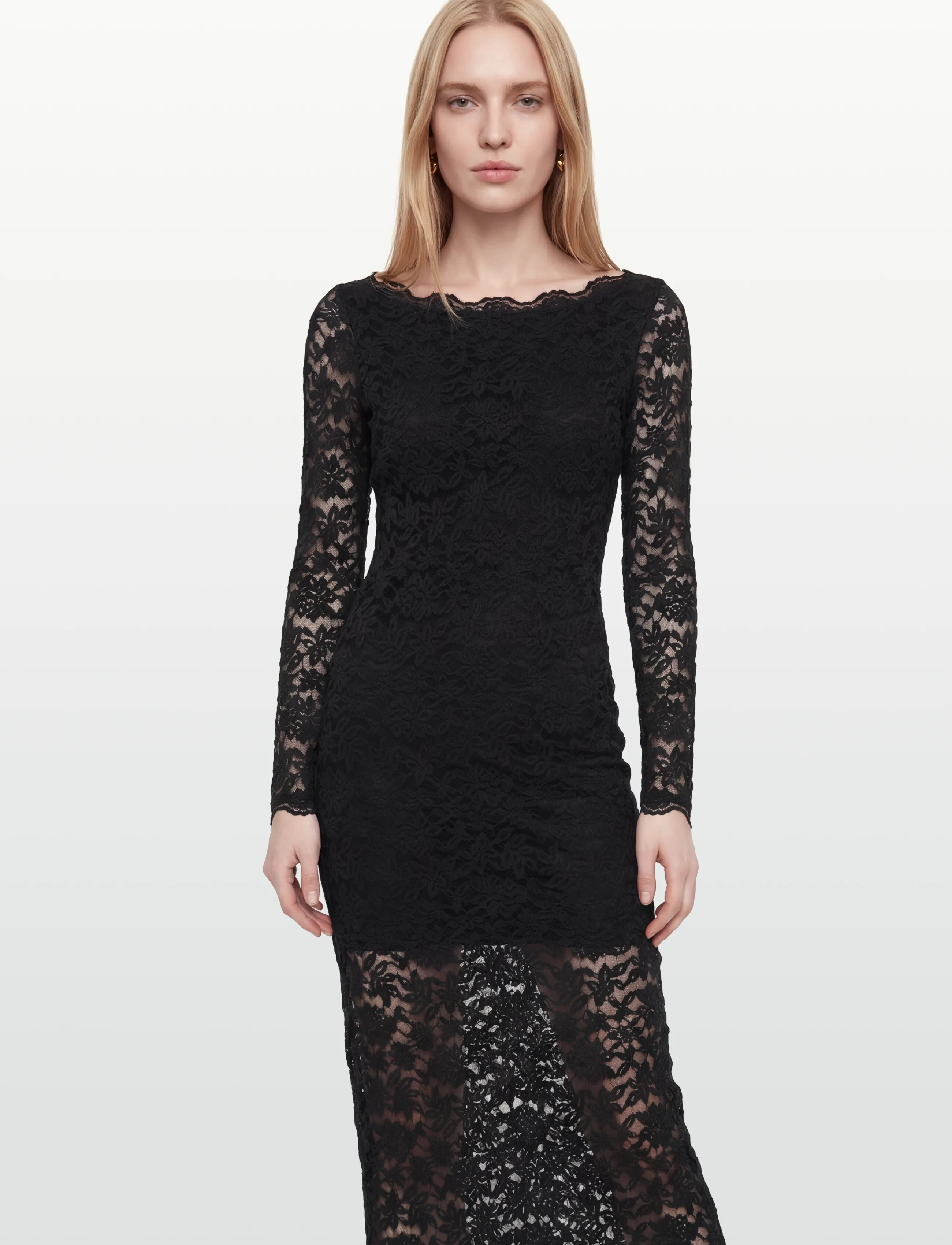 Rosemunde - RWDelicia Long Dress - spetsklänningar - black - 4