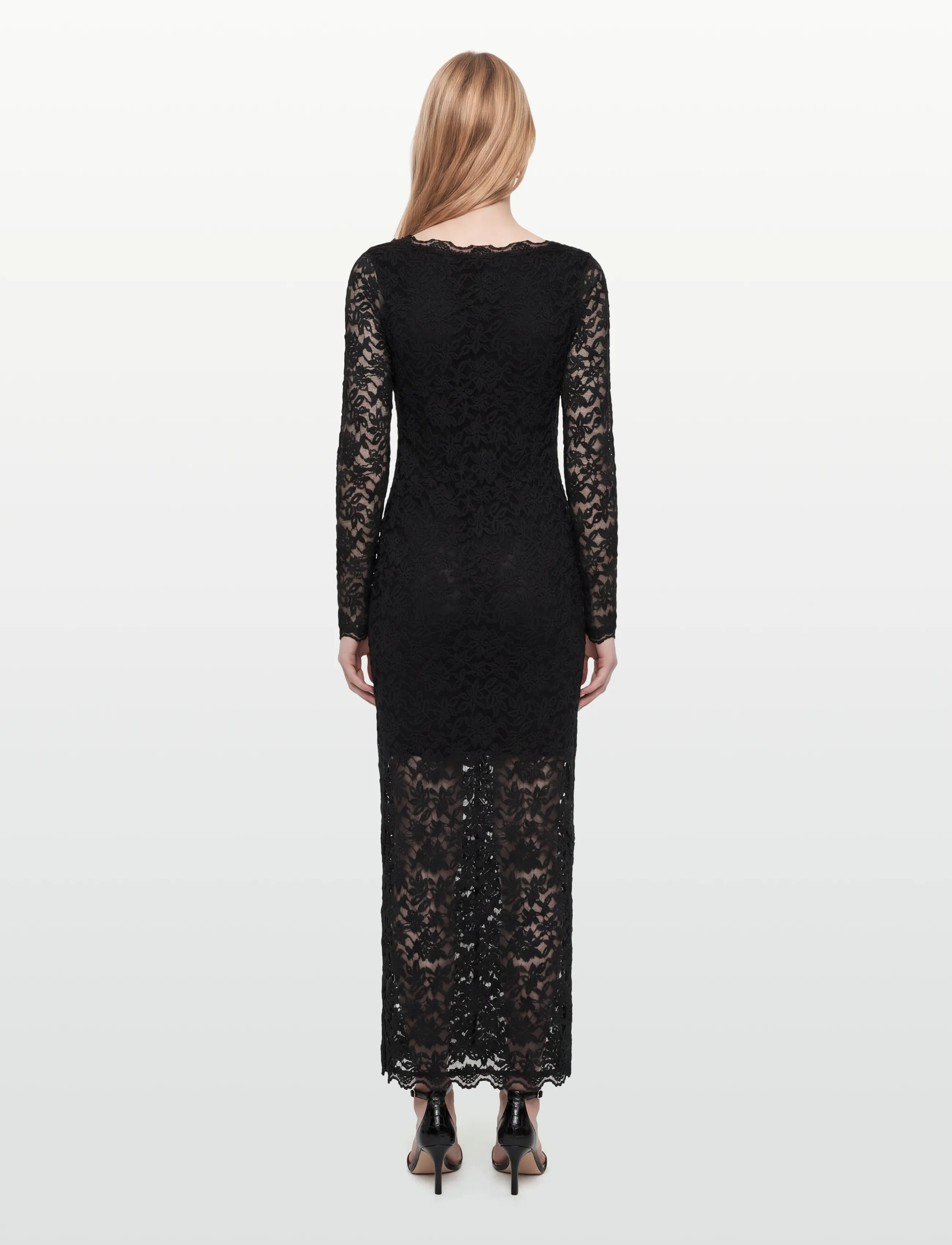 Rosemunde - RWDelicia Long Dress - spetsklänningar - black - 5