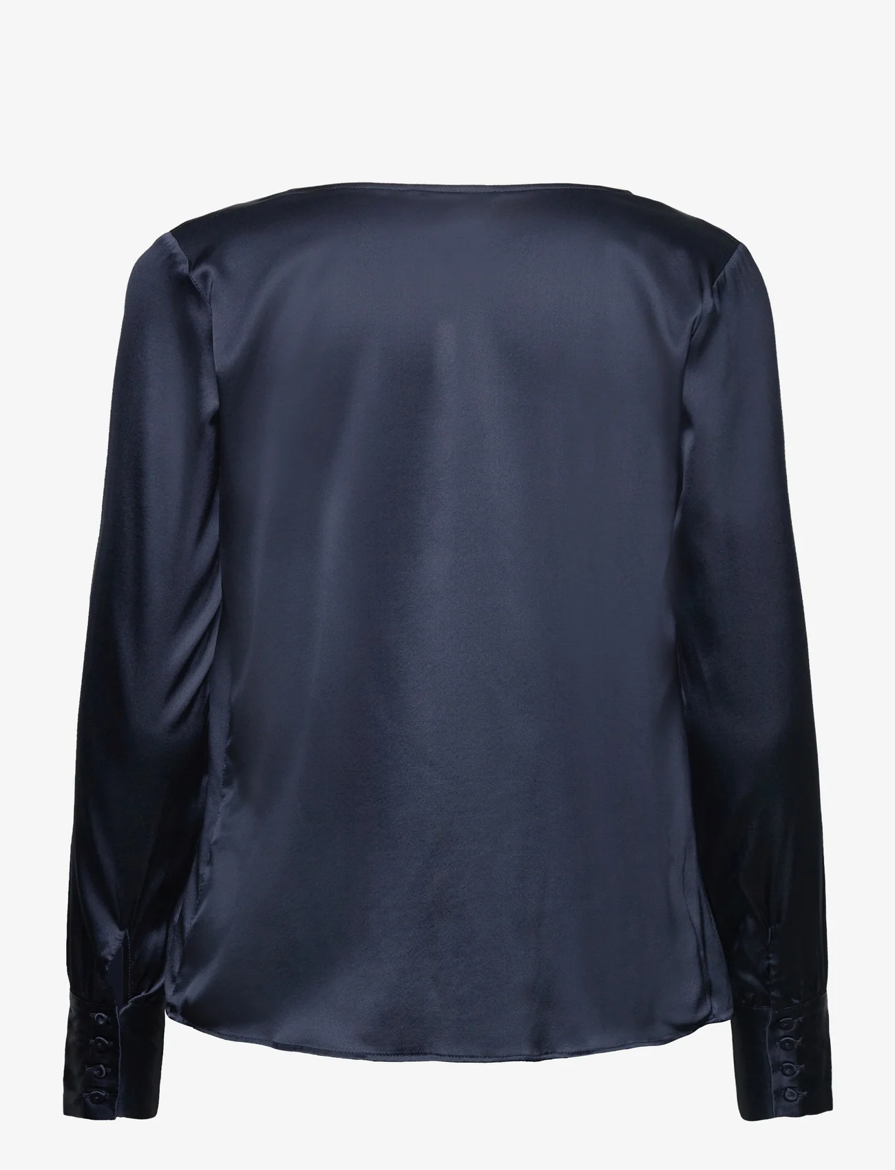 Rosemunde - Silk blouse - långärmade blusar - dark blue - 1