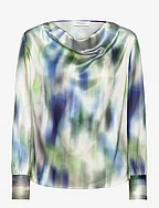Silk blouse - LIGHT WATERCOLOR PRINT