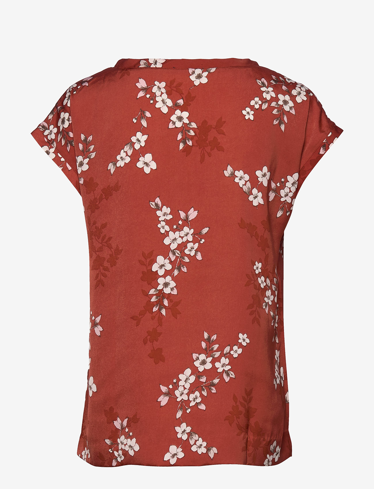 Rosemunde - Blouse ss - red cherry bloom print - 1