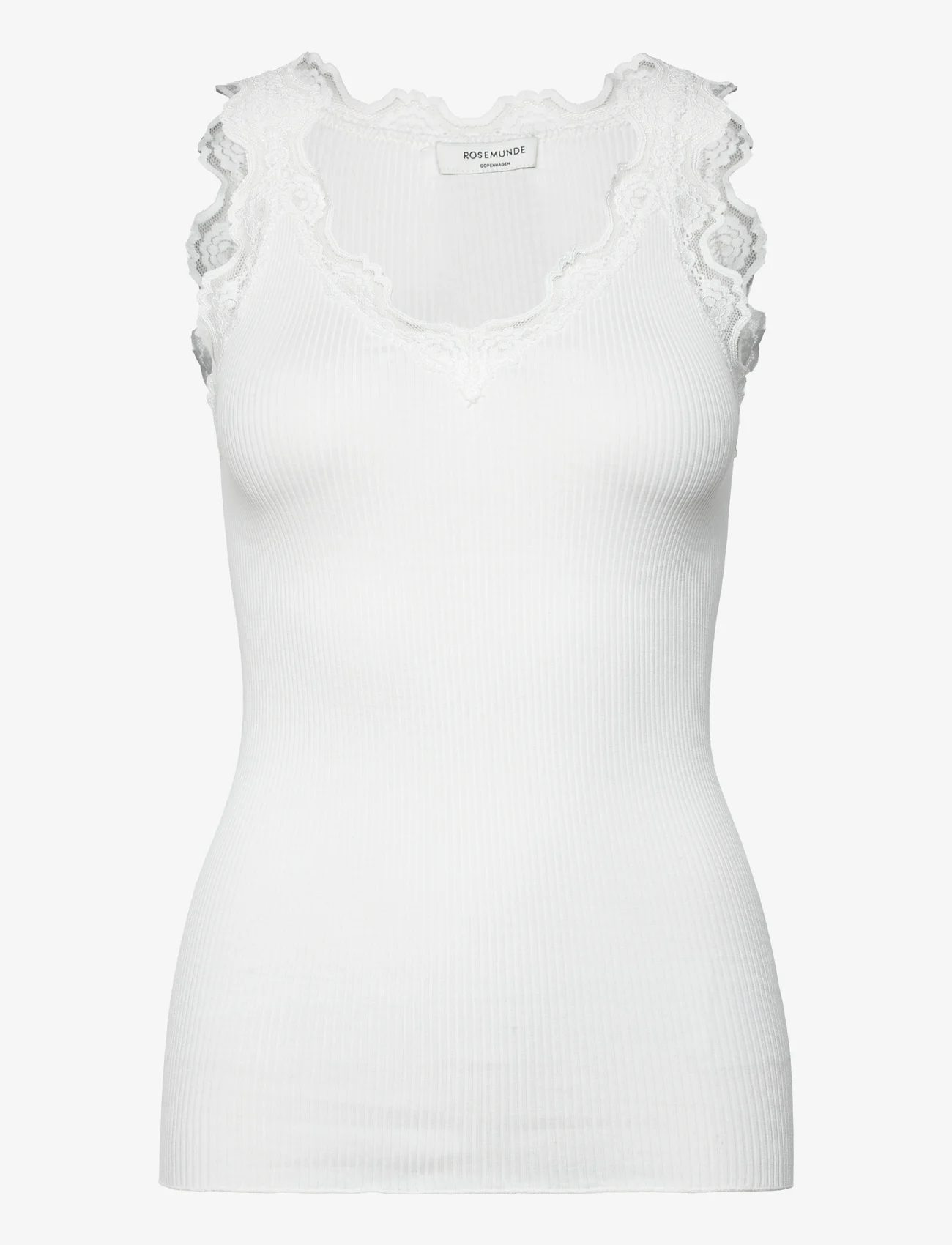 Rosemunde - Silk top w/ lace - laagste prijzen - new white - 0