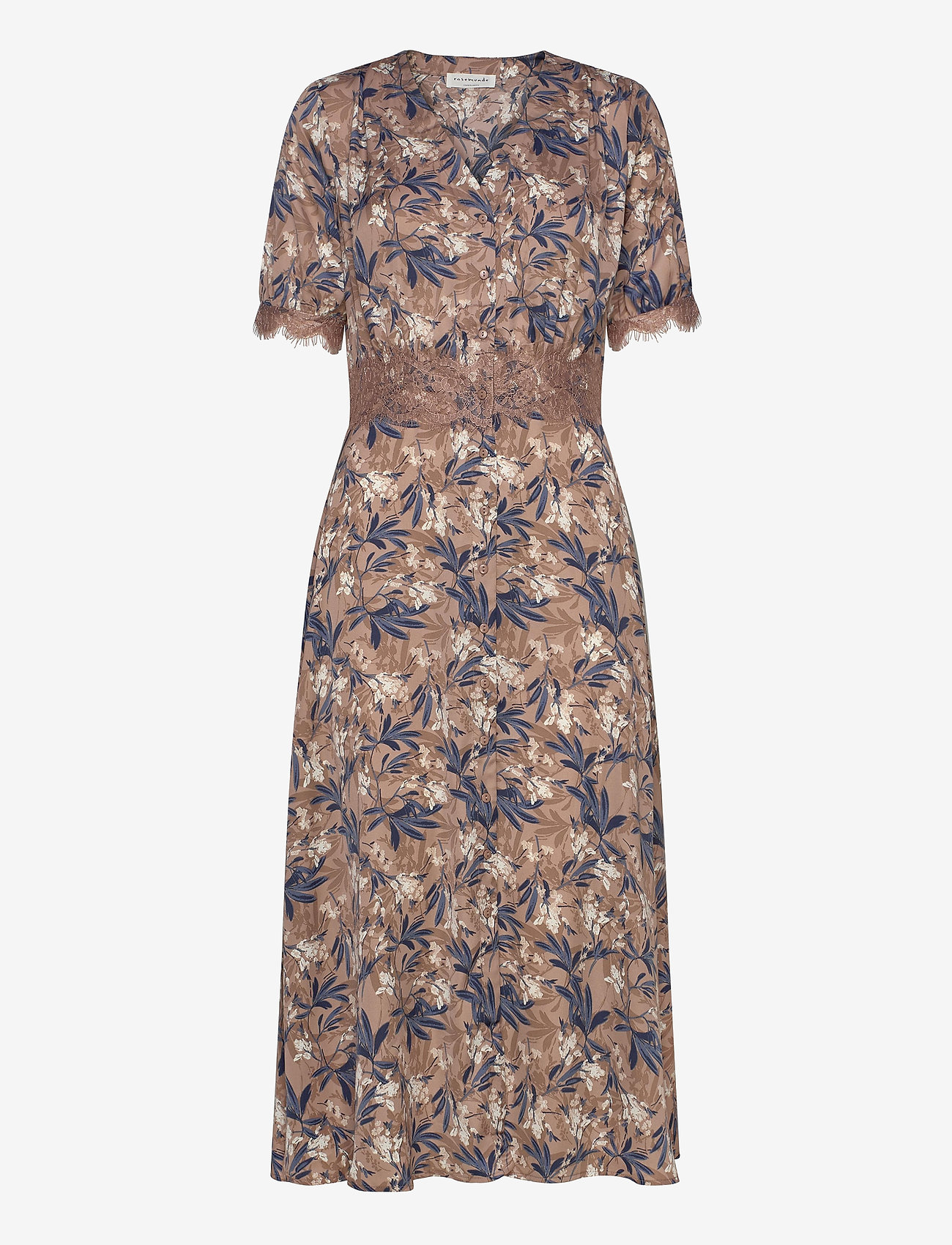 Rosemunde - Dress ss - nougat poetic leaf print - 0
