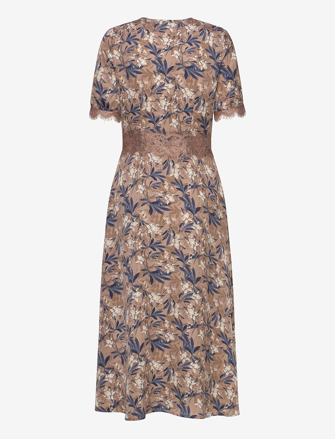 Rosemunde - Dress ss - nougat poetic leaf print - 1
