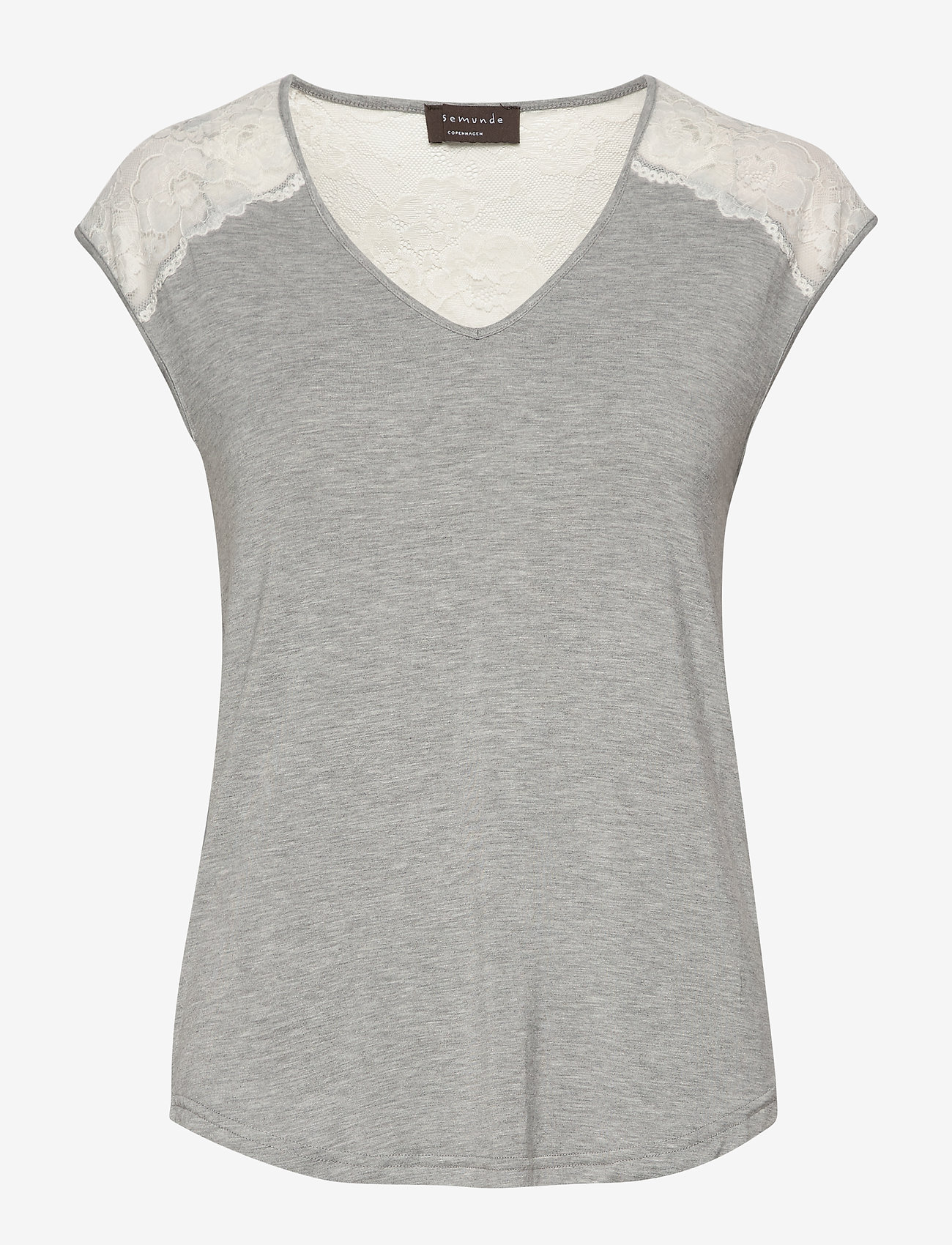 LIGHT GREY MELANGE W/IVORY