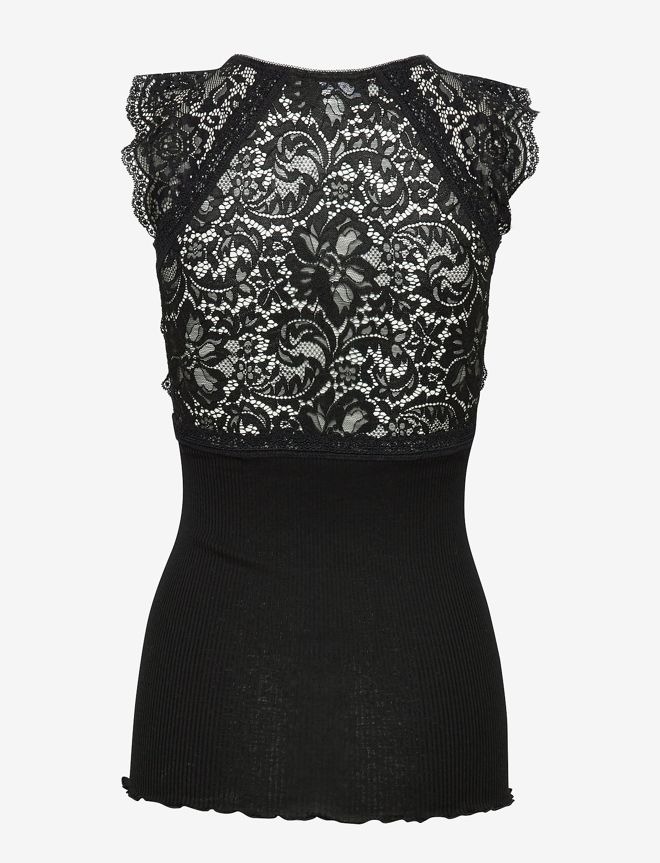 Rosemunde - Silk top regular w/lace - black - 1
