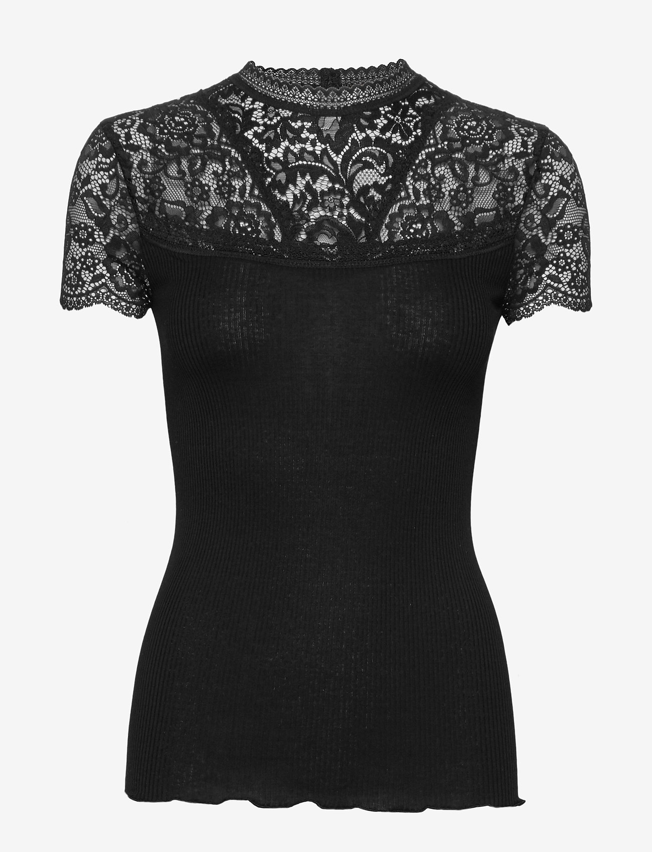 Rosemunde - Silk t-shirt turtleneck regular ss - black - 0