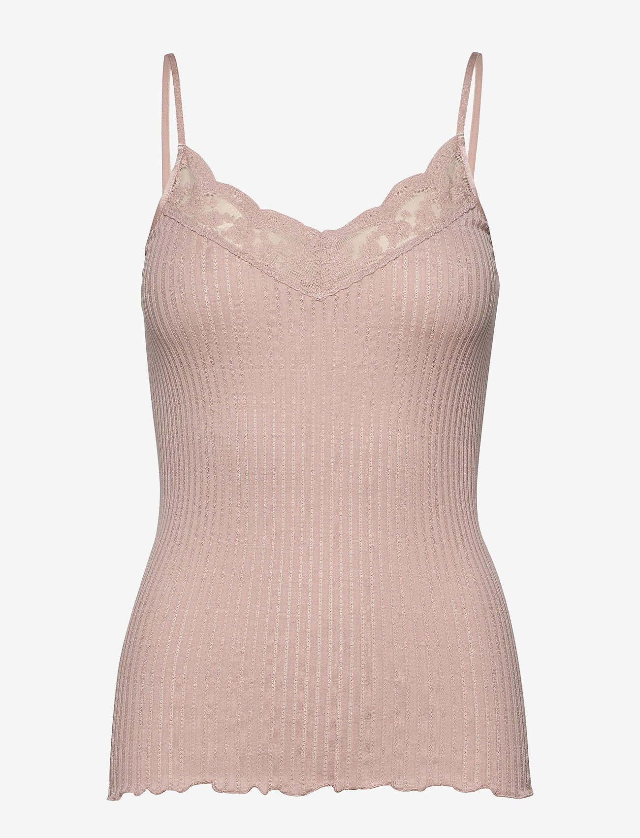 Rosemunde - Silk strap top regular w/lace - vintage powder - 0
