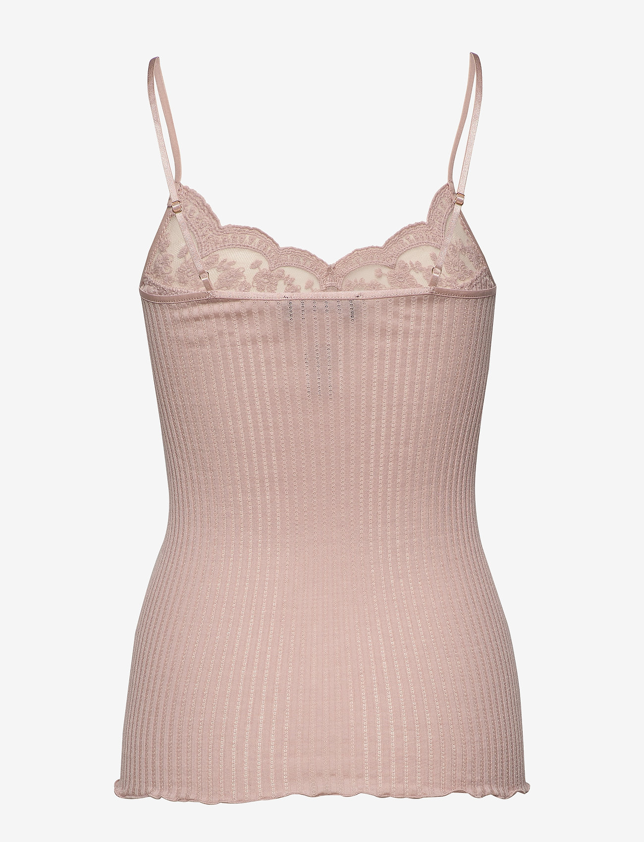 Rosemunde - Silk strap top regular w/lace - vintage powder - 1