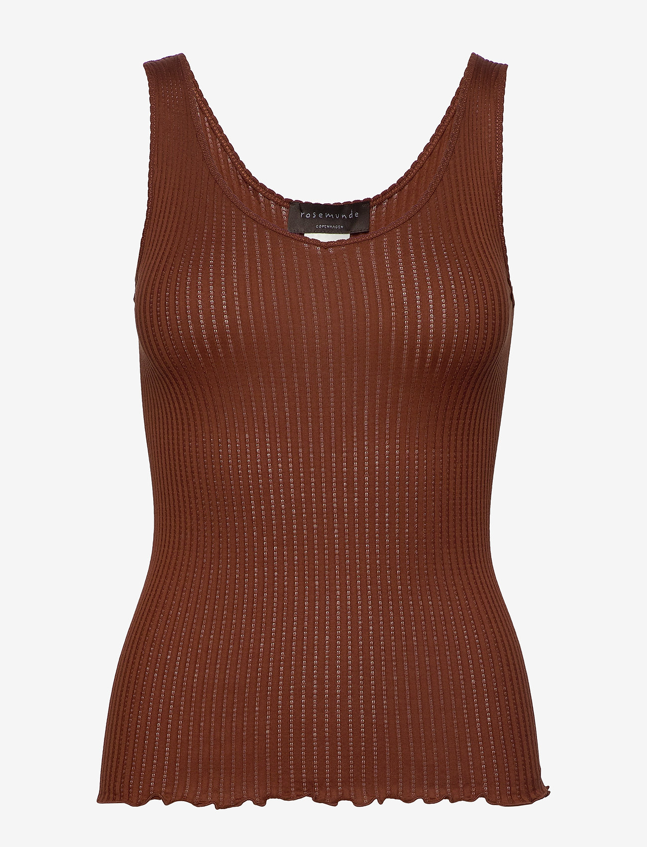 Silk top regular - AMBER BROWN