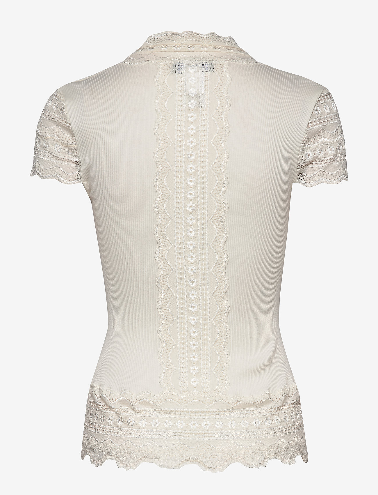 Rosemunde - Silk cardigan w/ lace - ivory - 1