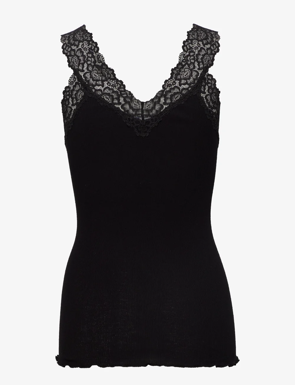 Rosemunde - RWBernadine Organic Cotton SL Lace - tanktops - black - 1