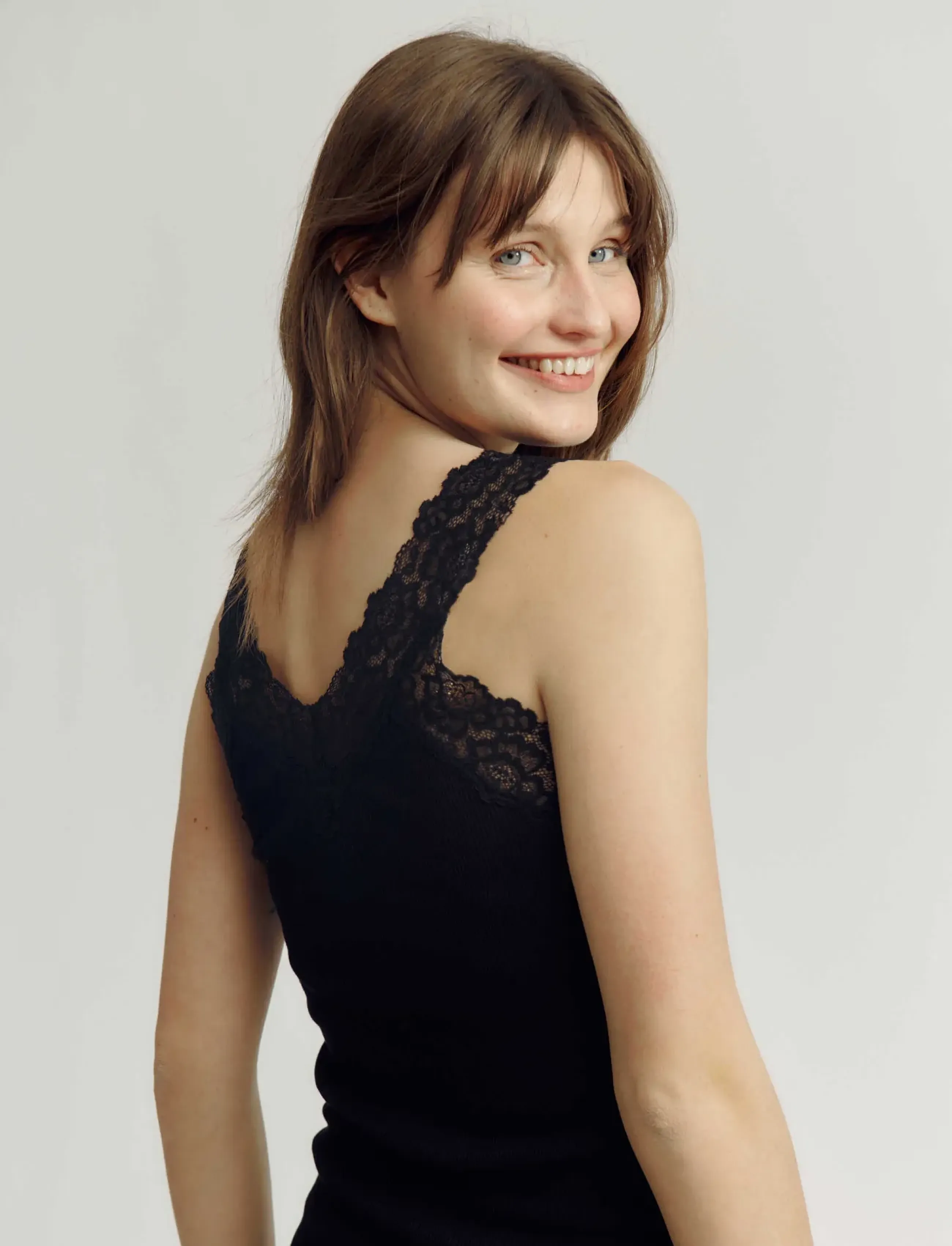 Rosemunde - RWBernadine Organic Cotton SL Lace Top - laveste priser - black - 3