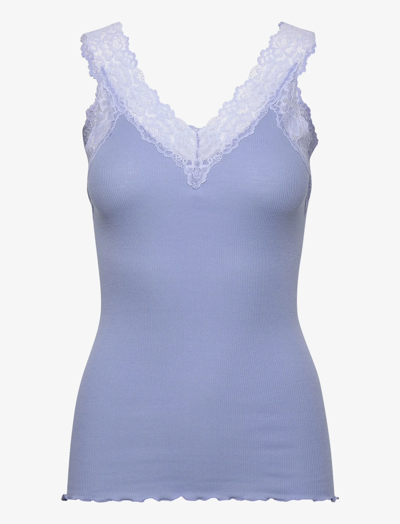 Rosemunde - Organic top w/ lace - t-shirt & tops - blue heaven - 0